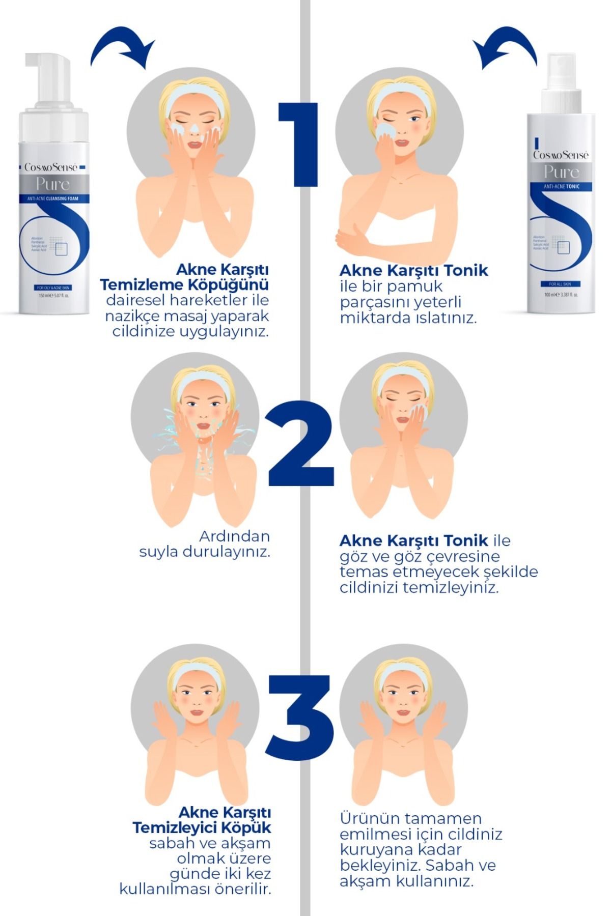 cosmosense-Anti-Acne Cleansing Foam + Tonic Set 3