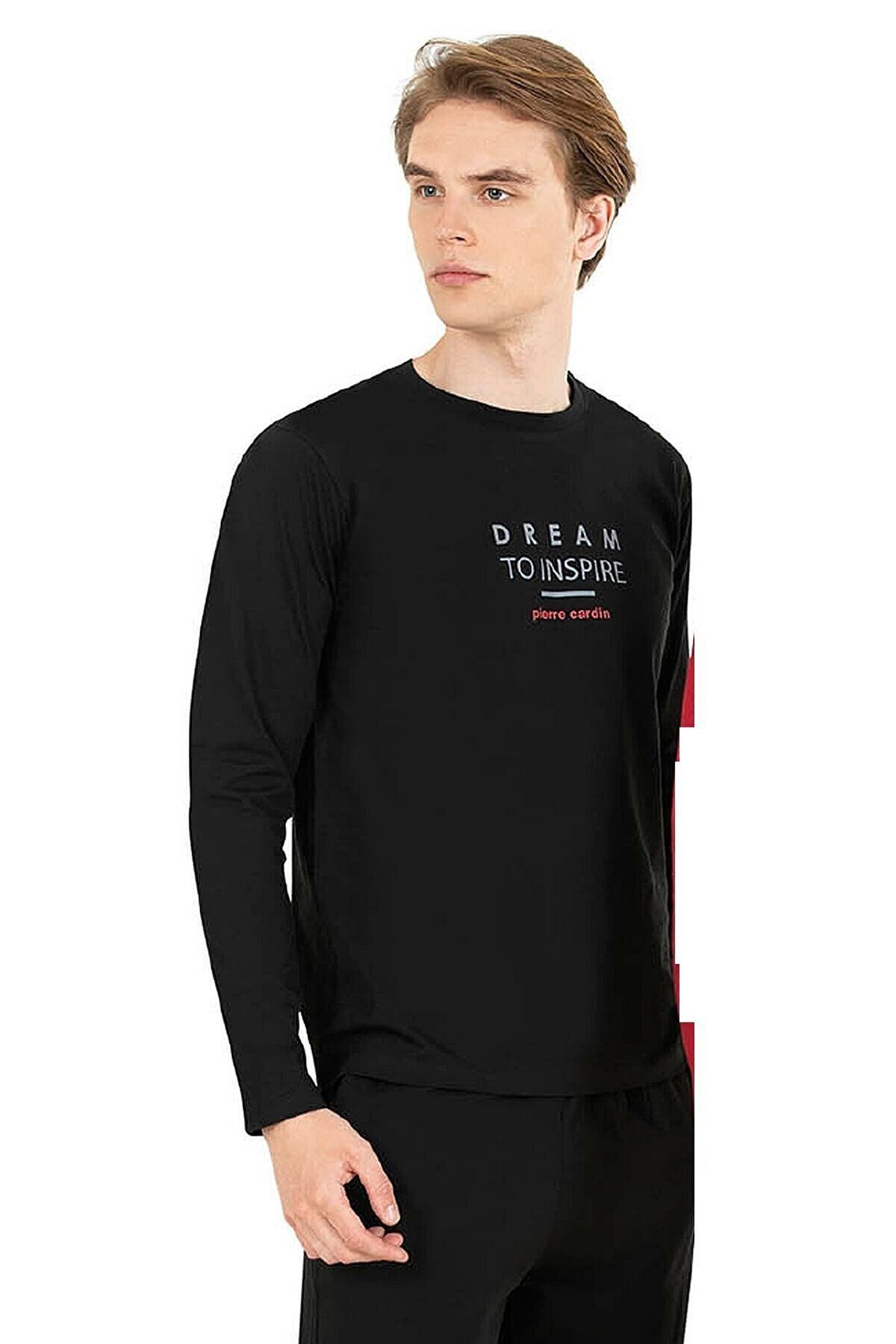 ست پیژامه چند رنگ مردانه لباس خواب مشکی مجوزدار Pierre Cardin