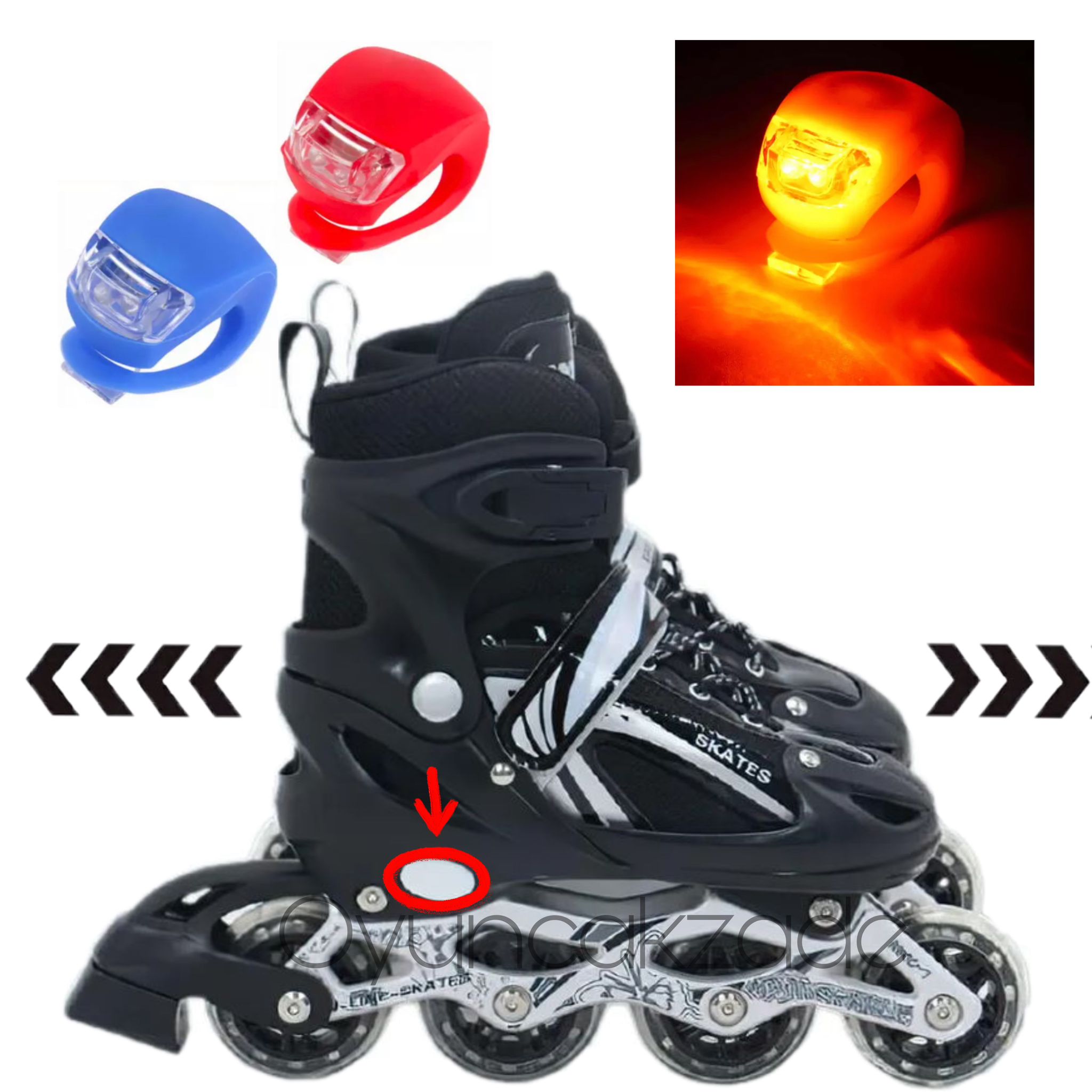 Depomiks Avm Çocuk Paten Işıklı Boy Ayarlanabilir Alüminyum Gövde Çocuk ...