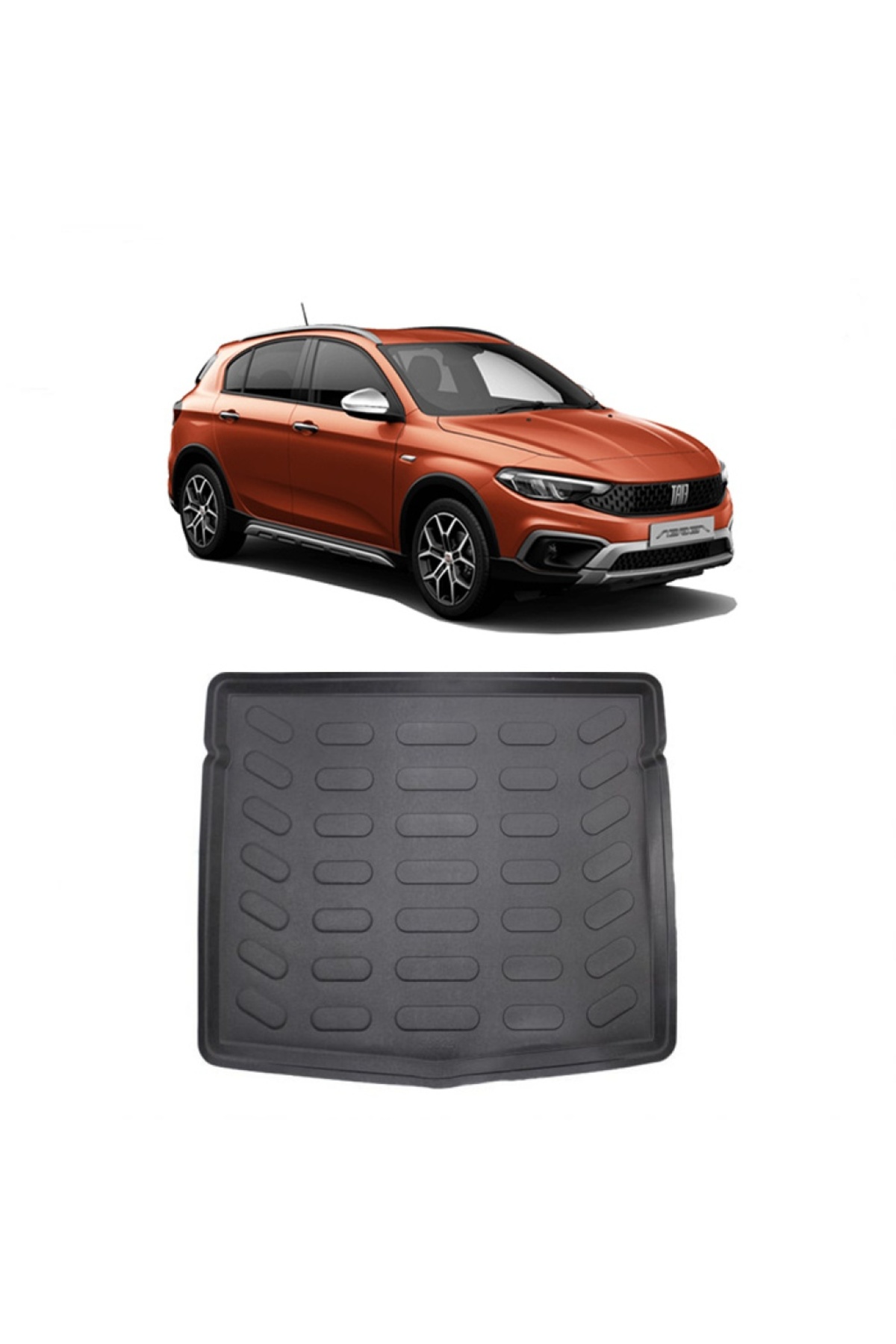 Rizline Fiat Egea Cross Stepneli 2020 Uyumlu Sonrası 3D Bagaj Havuzu