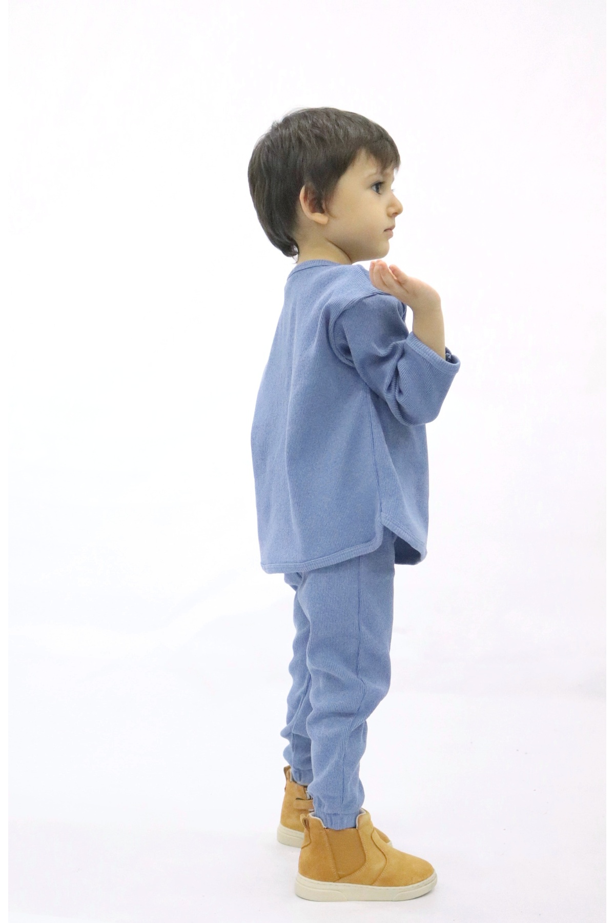 ست نوزادی پسرانه – دخترانه آبی BALKABAĞI | Cepli palamut takım اورجینال - تصویر 2