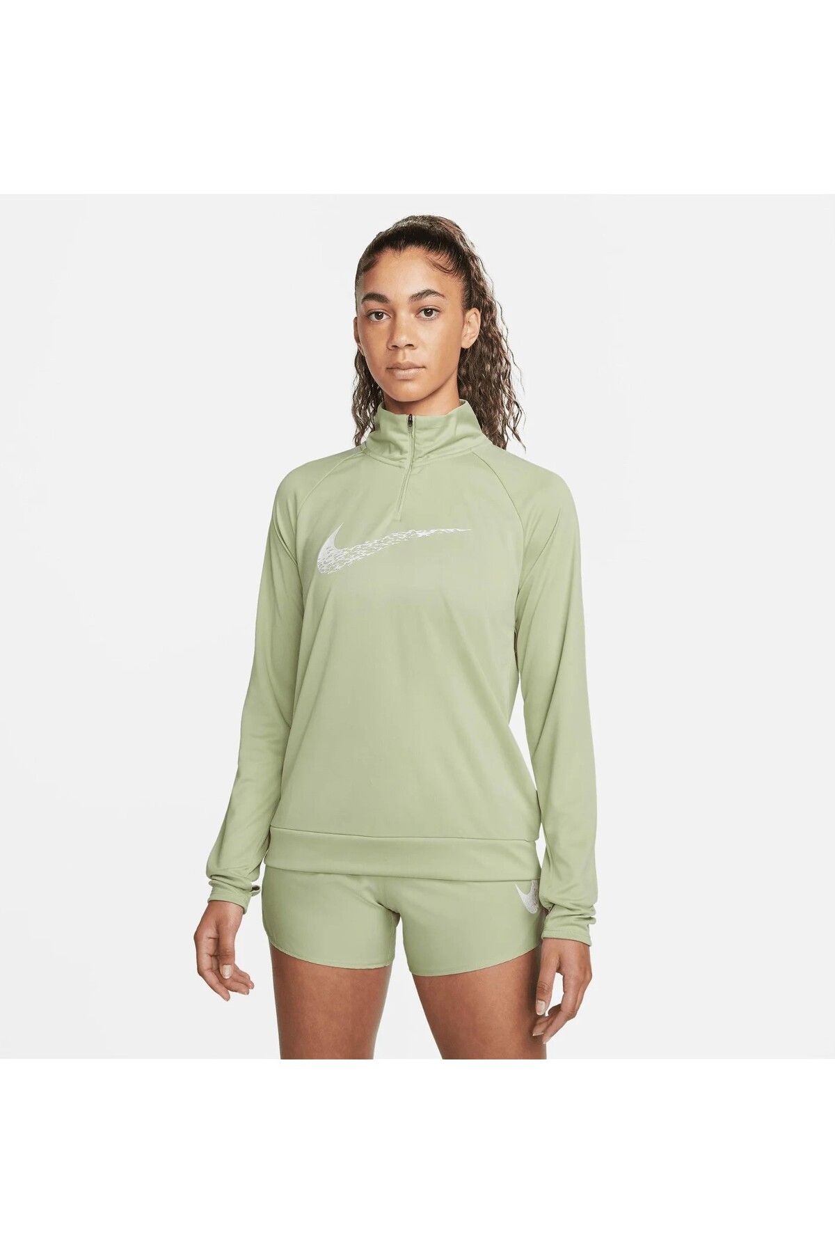 Nike women's half sale zip green