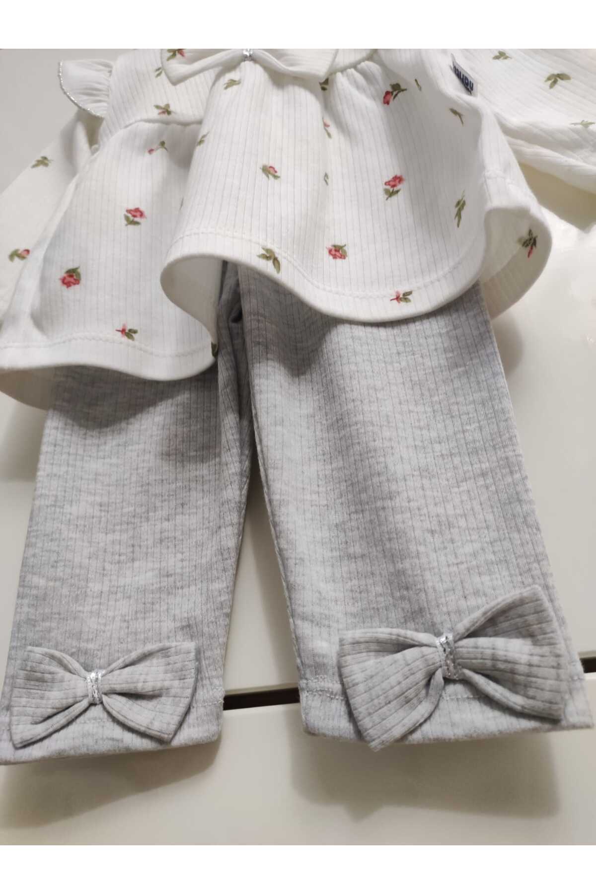 ست نوزادی دخترانه اکرو Meriç bebe | 1426-NFT-ÇİÇEKLİ-TK اورجینال - تصویر 6