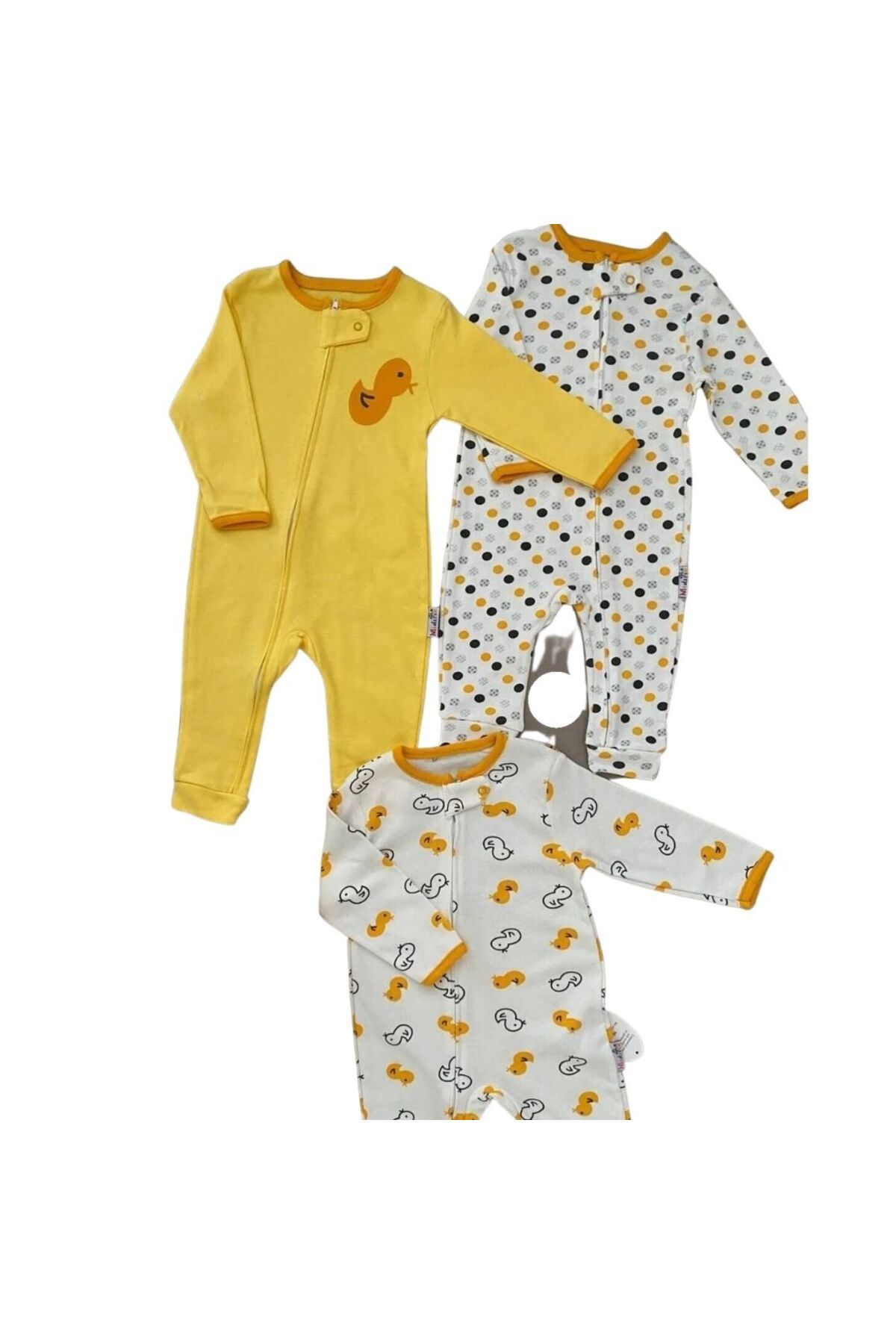 M d r k Duck Patterned Zippered 3 Piece Jumpsuit Set Trendyol