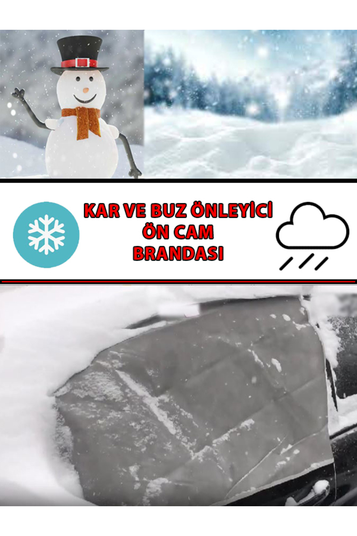 Genel Markalar Byr002 Audı A3 Ölçülerine Uyumlu Ön Cam Kar Ve Buz Brandası [Efsngrck]