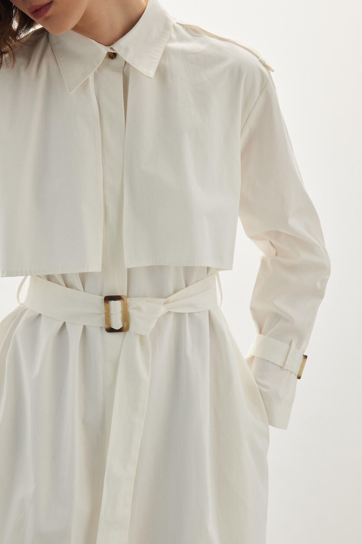 Manuka-Rochie Trench Ecru 4