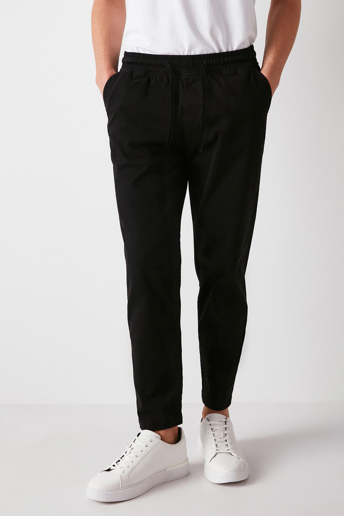 Mens elastic waist on sale joggers