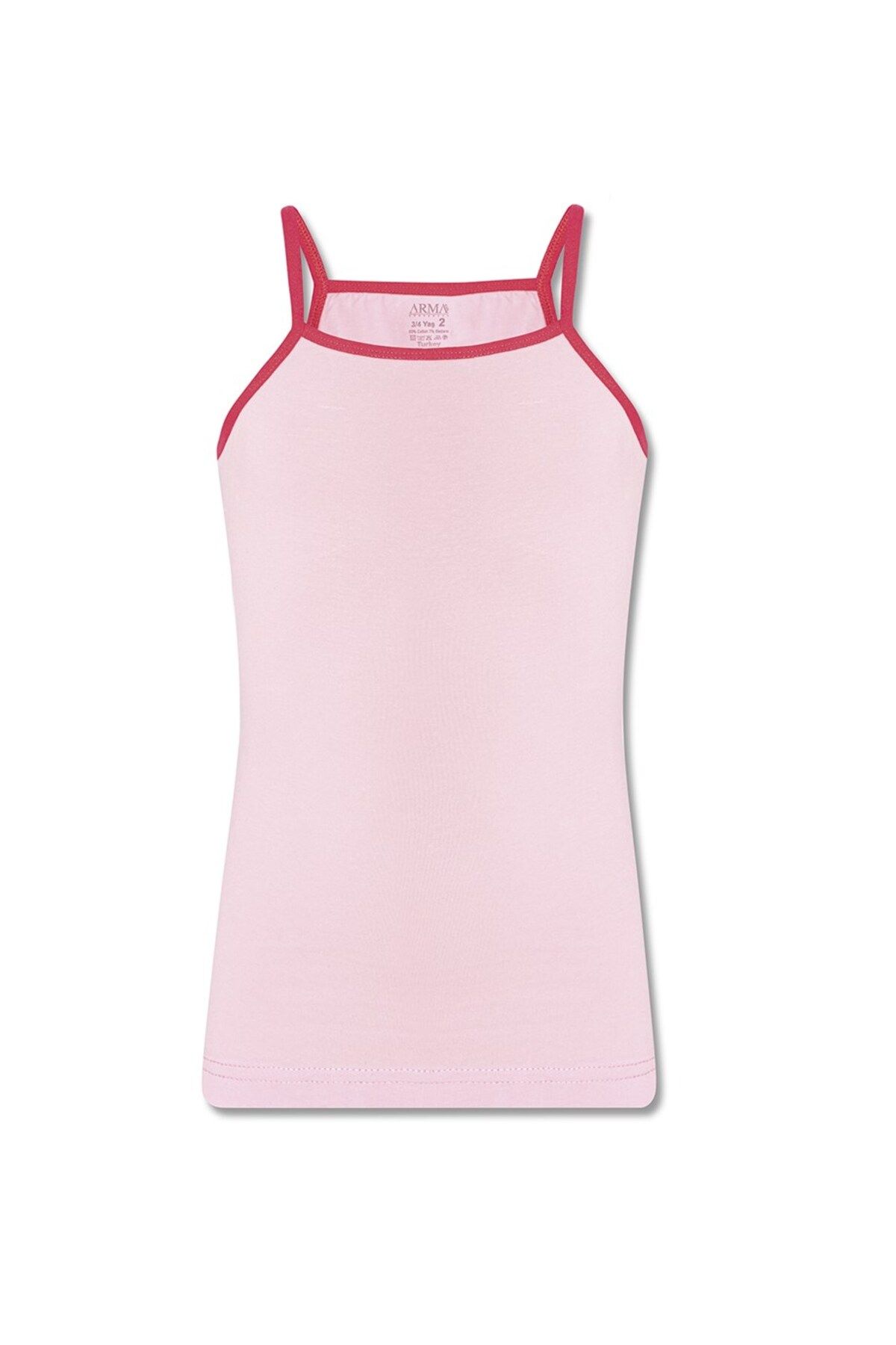 Arma Yıldız Girl's Pink Undershirt with Lycra Rope Strap 3 Pack - Trendyol