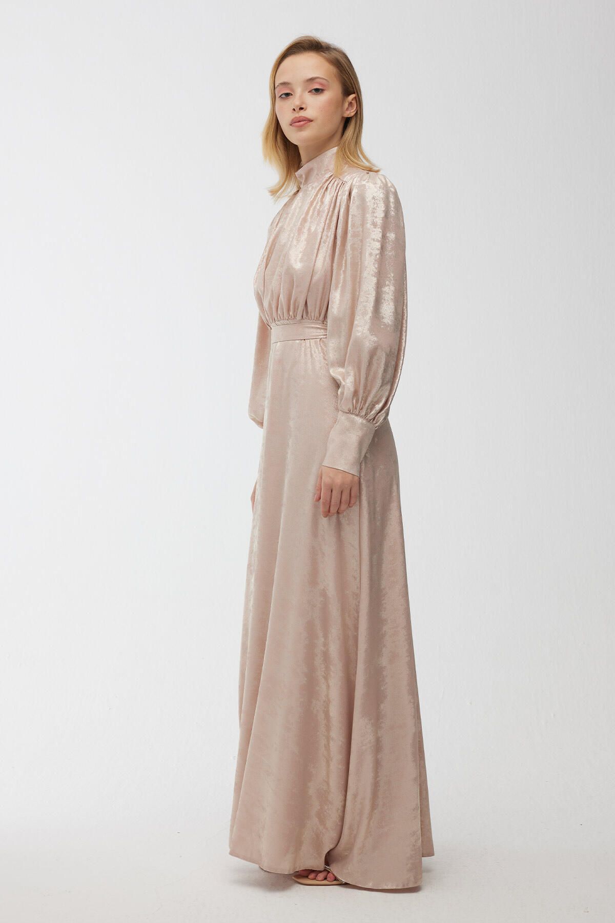 Manuka-Glitzerndes Abendkleid Lachs 5