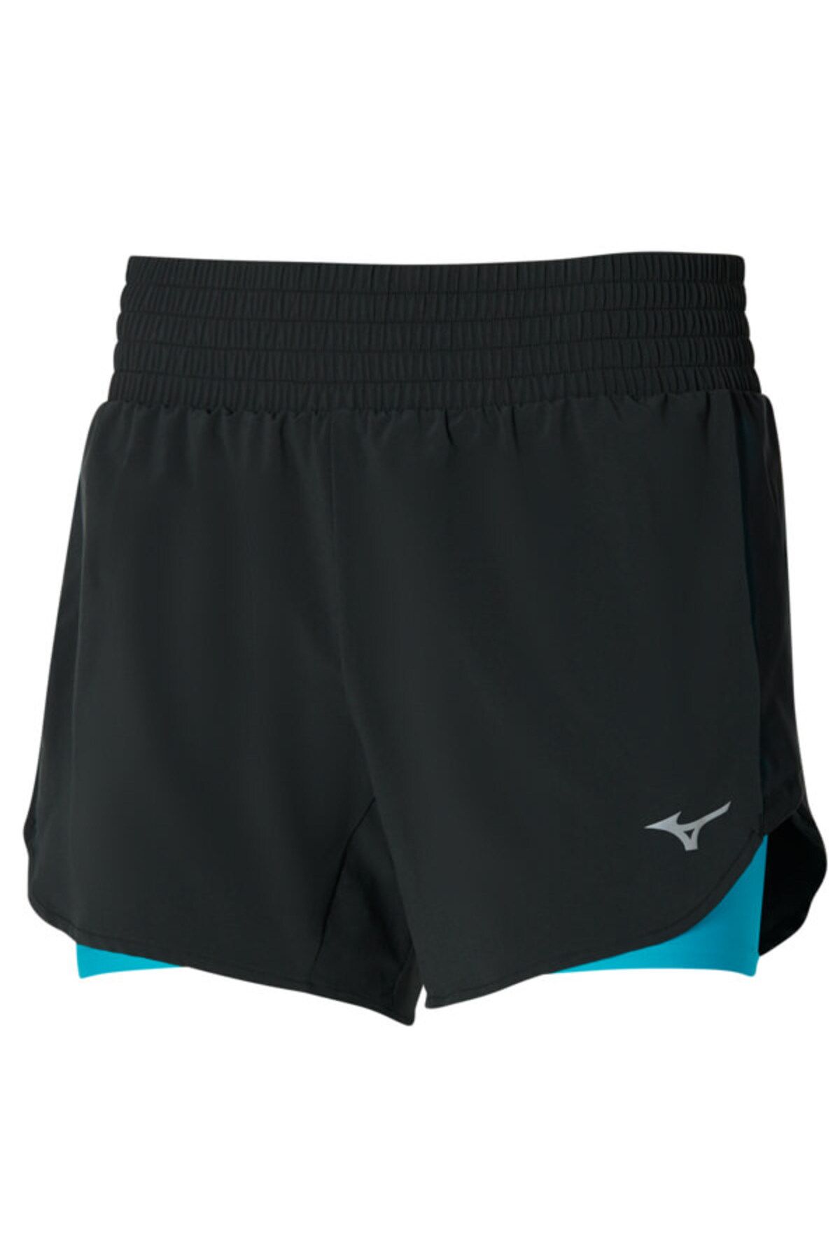 Mizuno شورت زنانه 2In1 4.5 مشکی آبی اصل برند