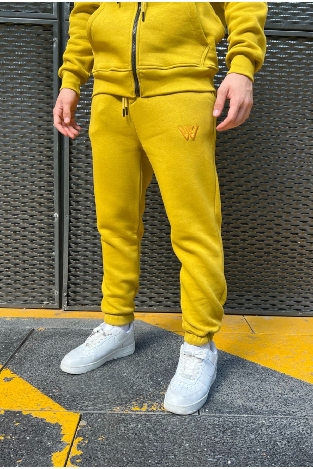 serline Basic Oil Green Tracksuit Trendyol