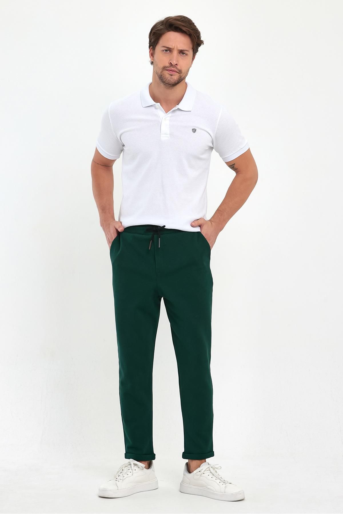 COMB NE M CHA L Men s Dark Green Double Leg Standard Cut Waist
