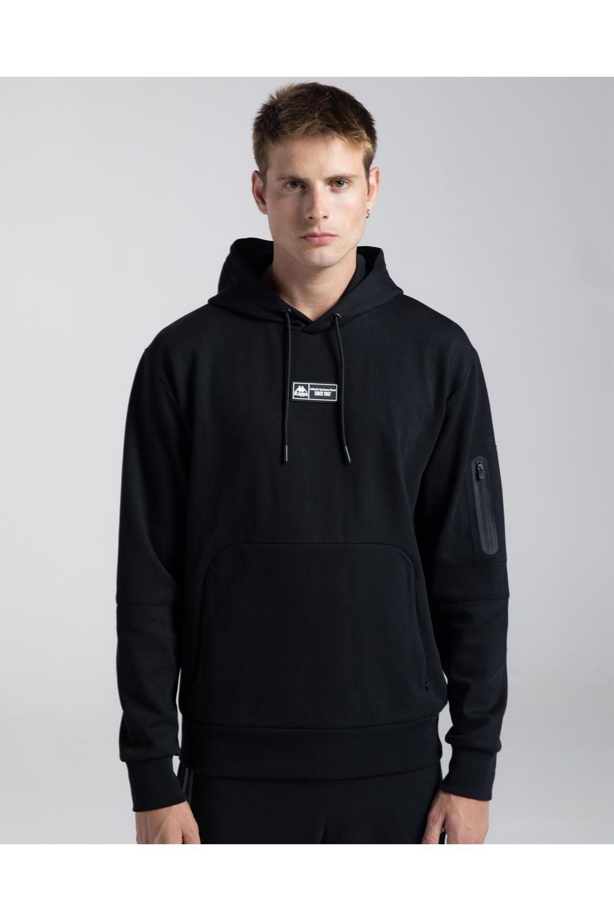 Black kappa deals sweatshirt