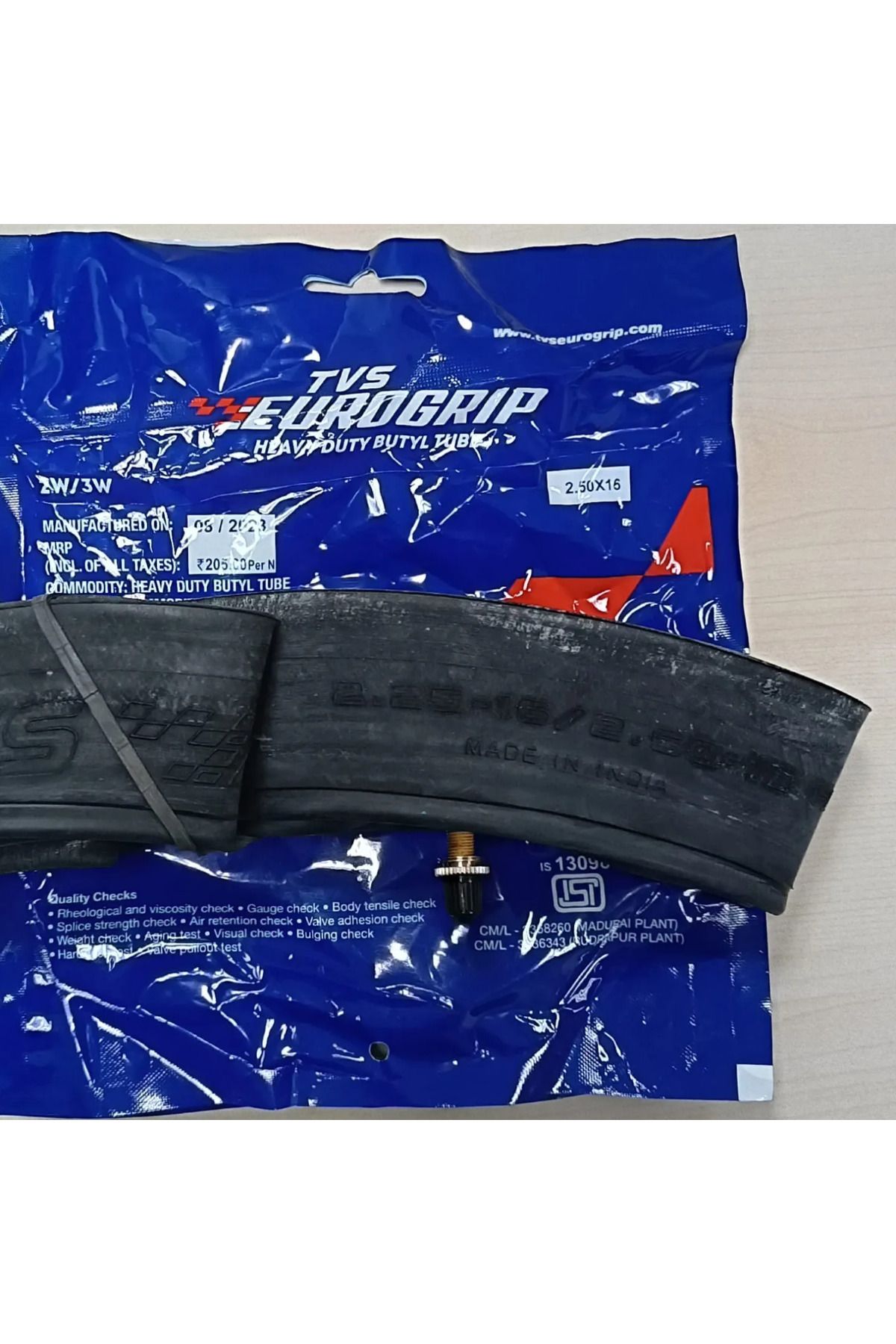 TVS EUROGRİP 250-16 TR29 İÇ LASTİK TVSEUROGRİP6