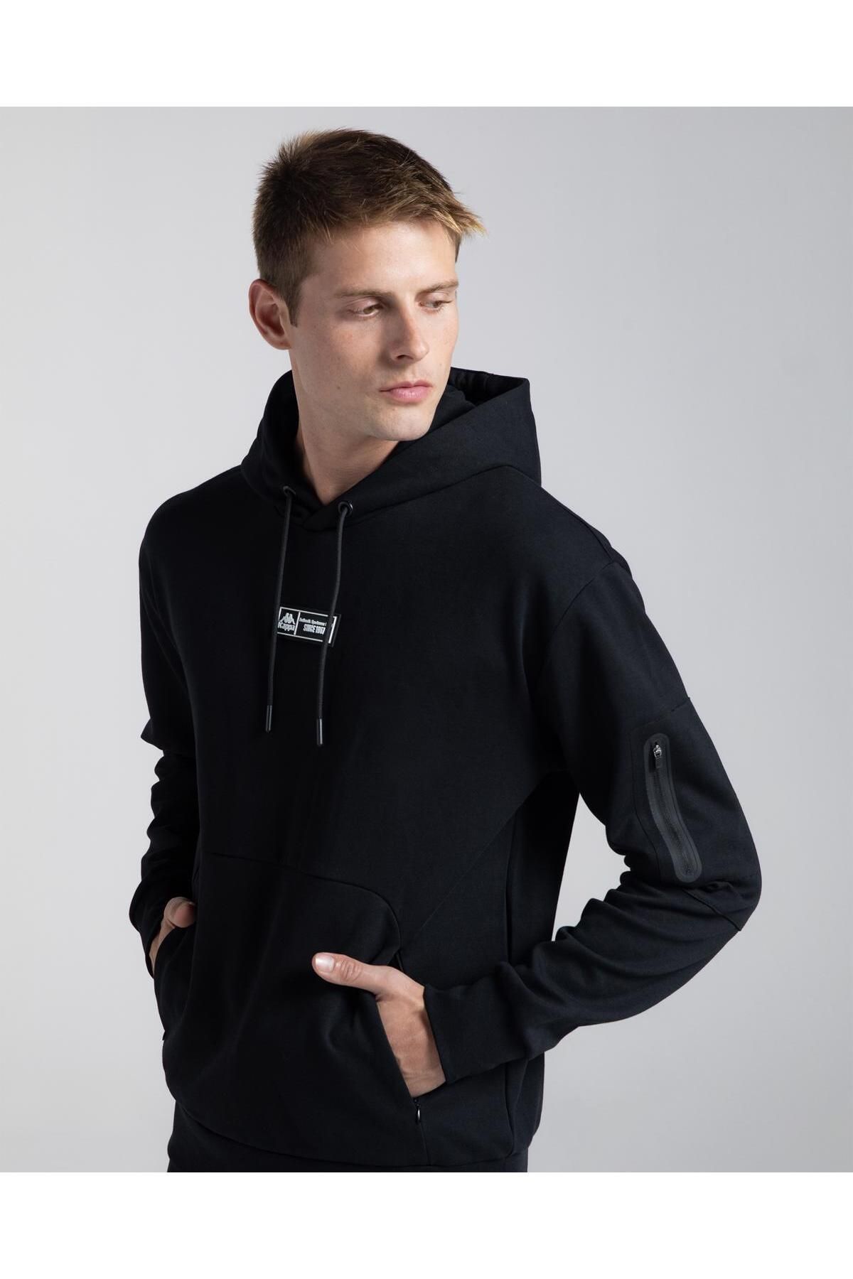 Black kappa hoodie mens store
