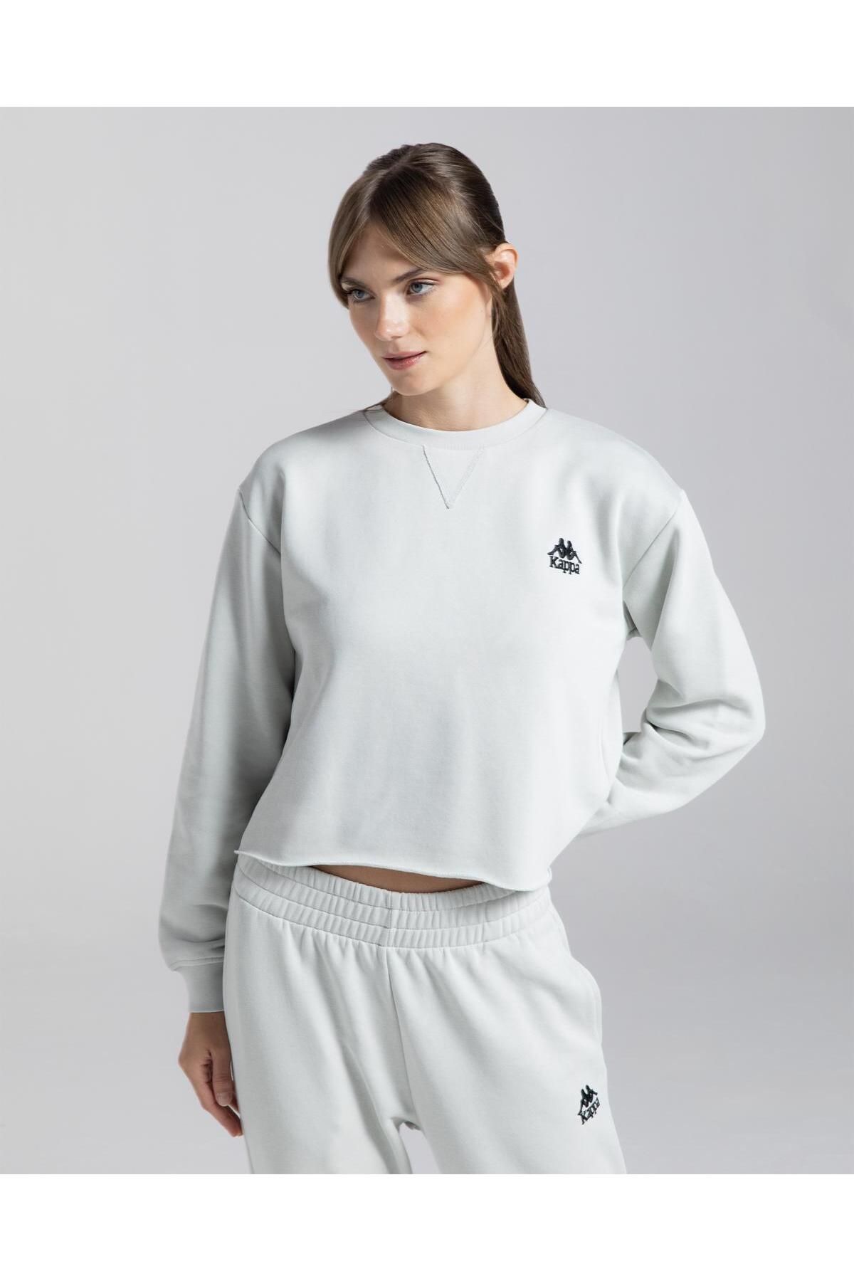 Kappa Authentic Eoke Women s Gray Regular Fit Sweatshirt Trendyol