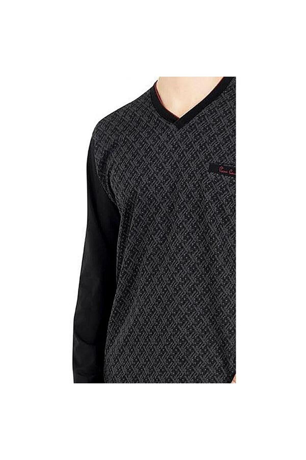 ست پیژامه چند رنگ مردانه لباس خواب ژاکارد مشکی دارای مجوز Pierre Cardin