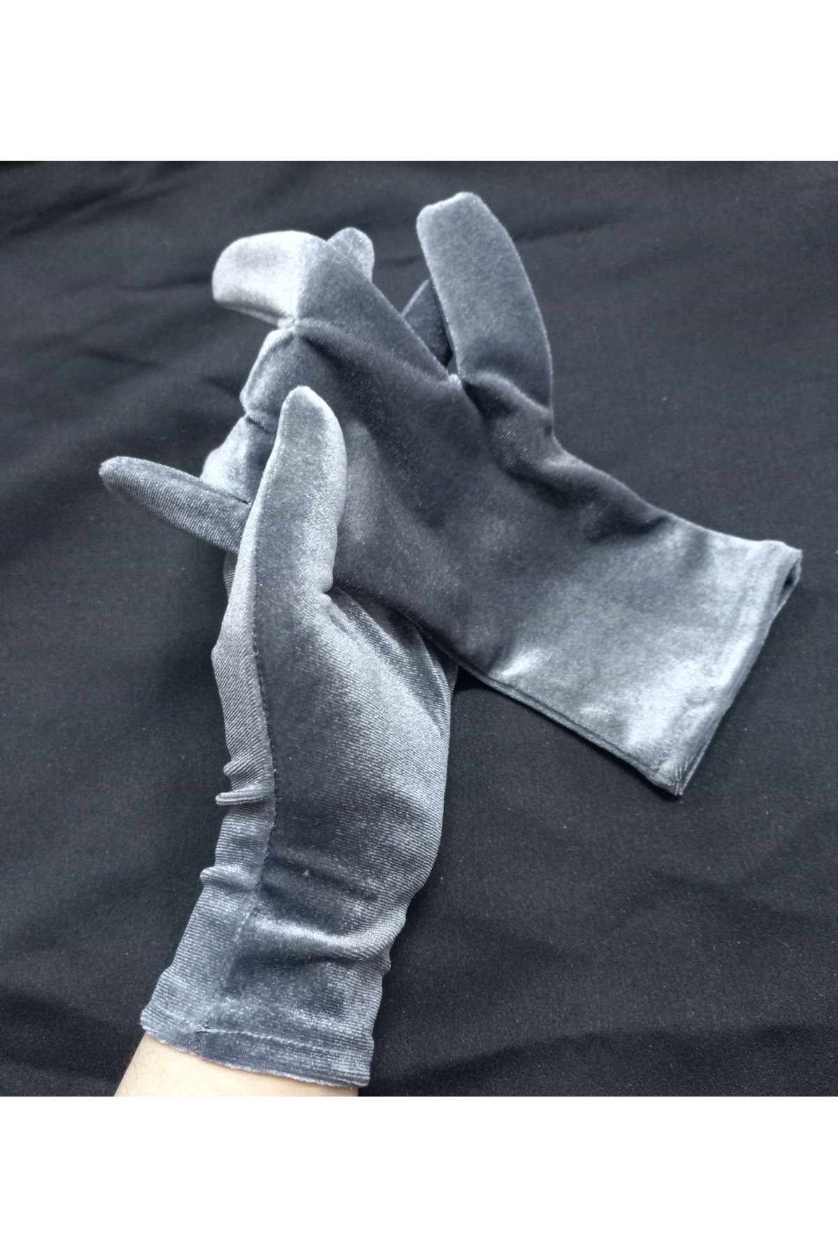 Grey hotsell satin gloves