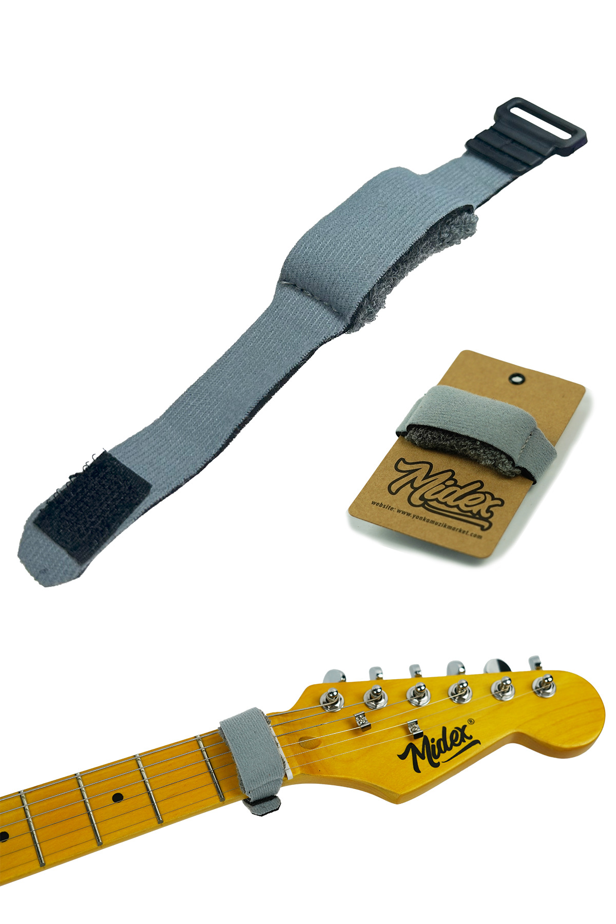 Midex Fretwrap Fw-1gr Gitar Tel Susturucu - Medium (6-20CM)