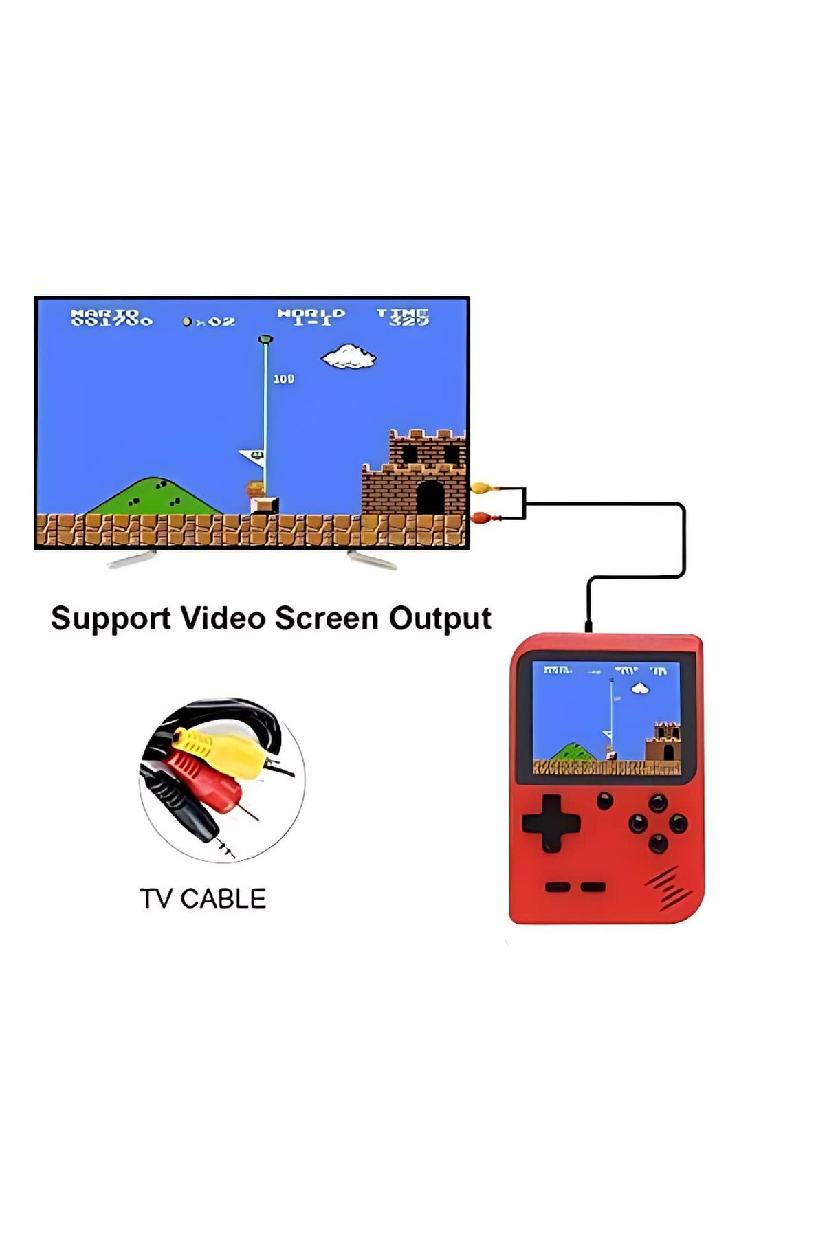 Sup Taşınabilir 400 Oyunlu Mini Atari 2 Kişilik Oyun Konsolu Retro Klasik Oyun Makinesi 3