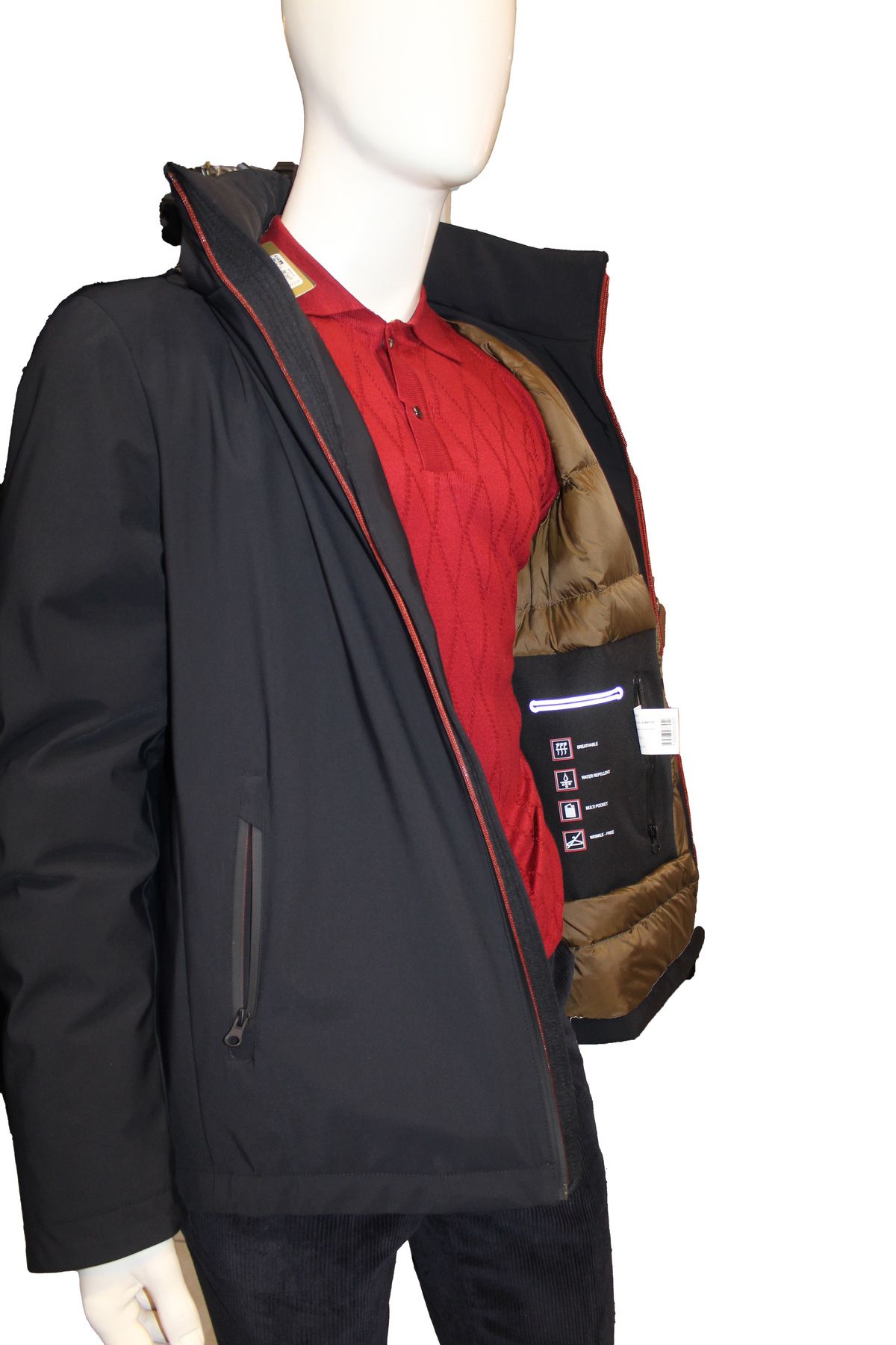 Allegro-Men's Hooded Coat Black 6