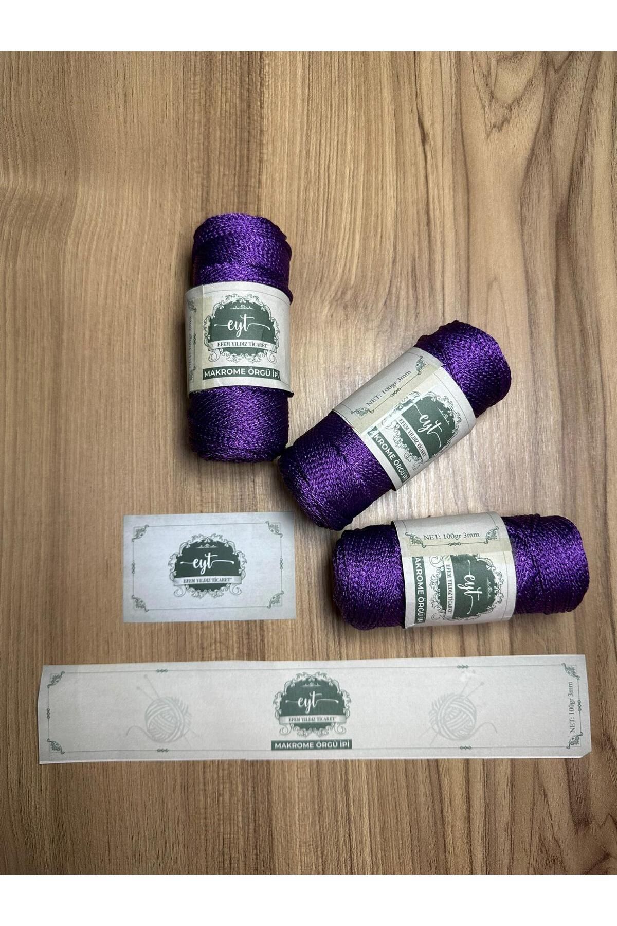 Polyester Makrome Ip (3 Mm - 100 gr) Sepet Ipi , Çanta Ipi , Puset Ipi , Örgü Ipi , Paspas Ipi - 1