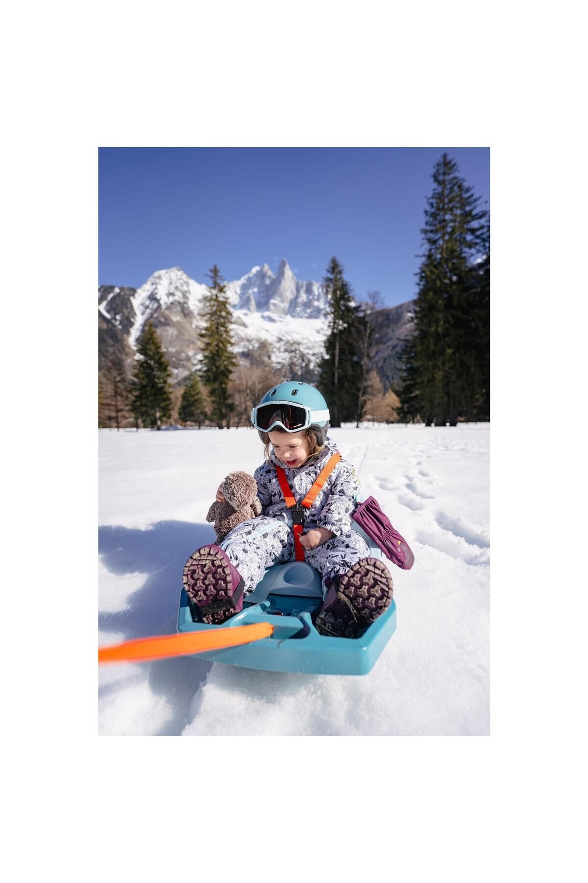 Decathlon چکمه‌های اسکی برفی کودک گرم نگه می‌دارند ضدآب سبک وزن دهان باز آزادی حرکت اجازه می‌دهد عرق کند