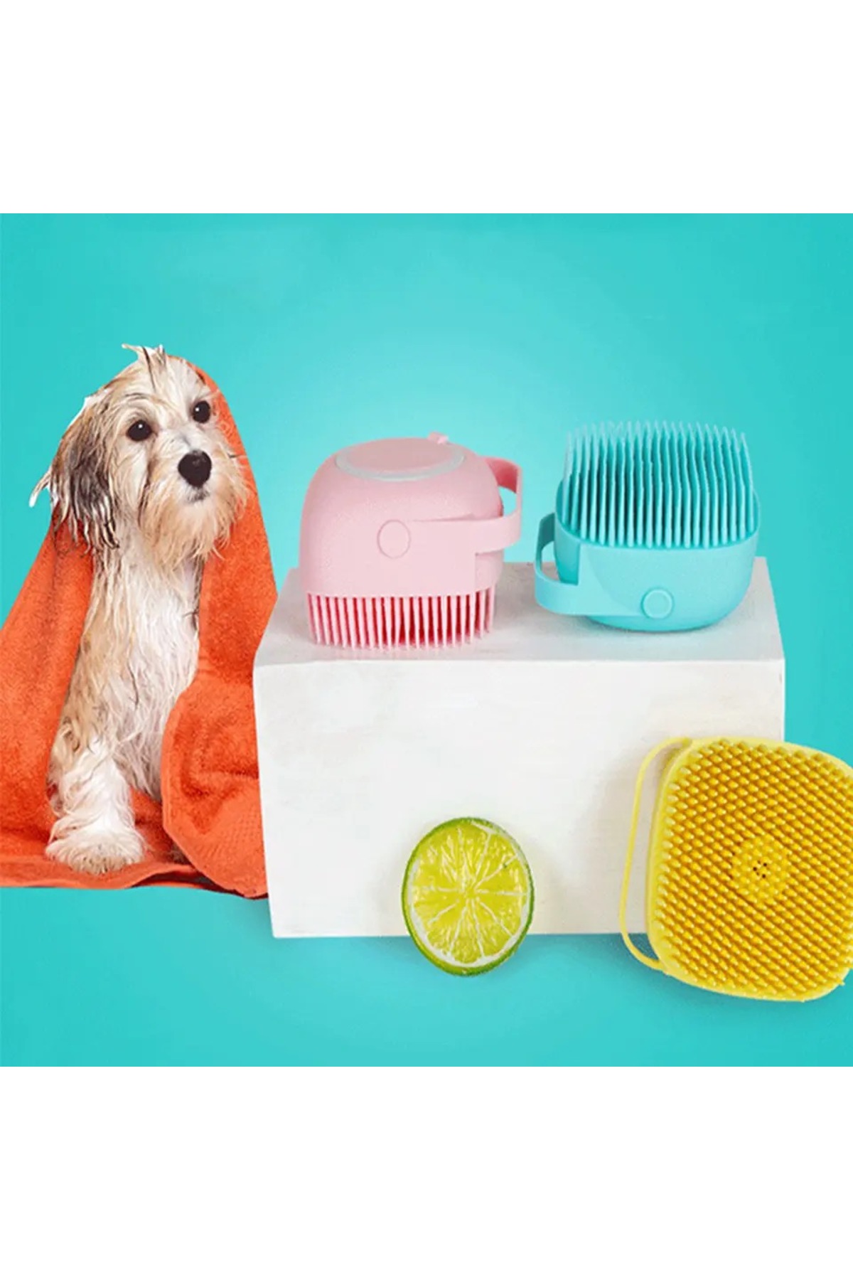 BEYZANA Şampuan Hazneli Kedi Köpek Yıkama Kesesi