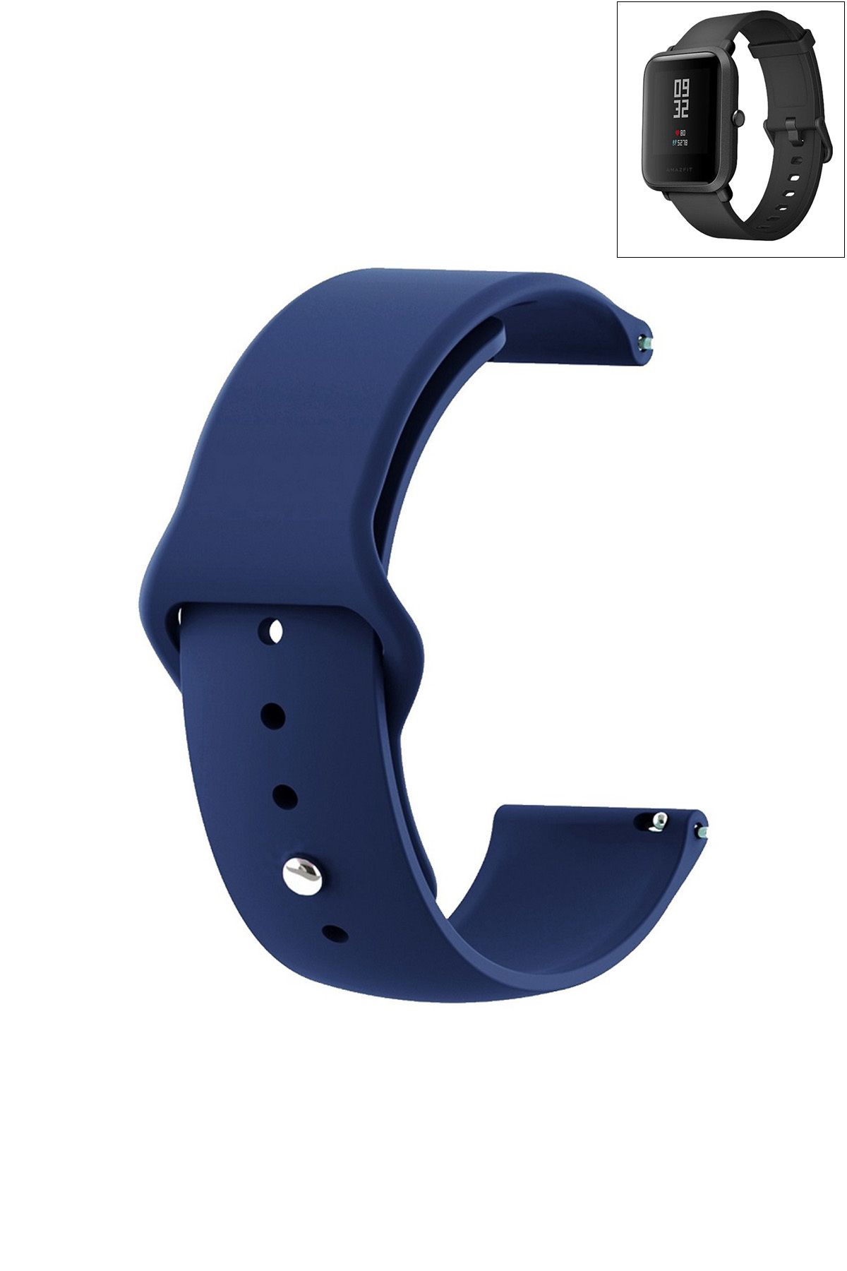 Tagomoon Amazfit Bip Ve Bip Lite Ile Uyumlu Yumu ak Dokulu Lacivert Silikon Kordon Kay 20mm Fiyat Yorumlar Trendyol