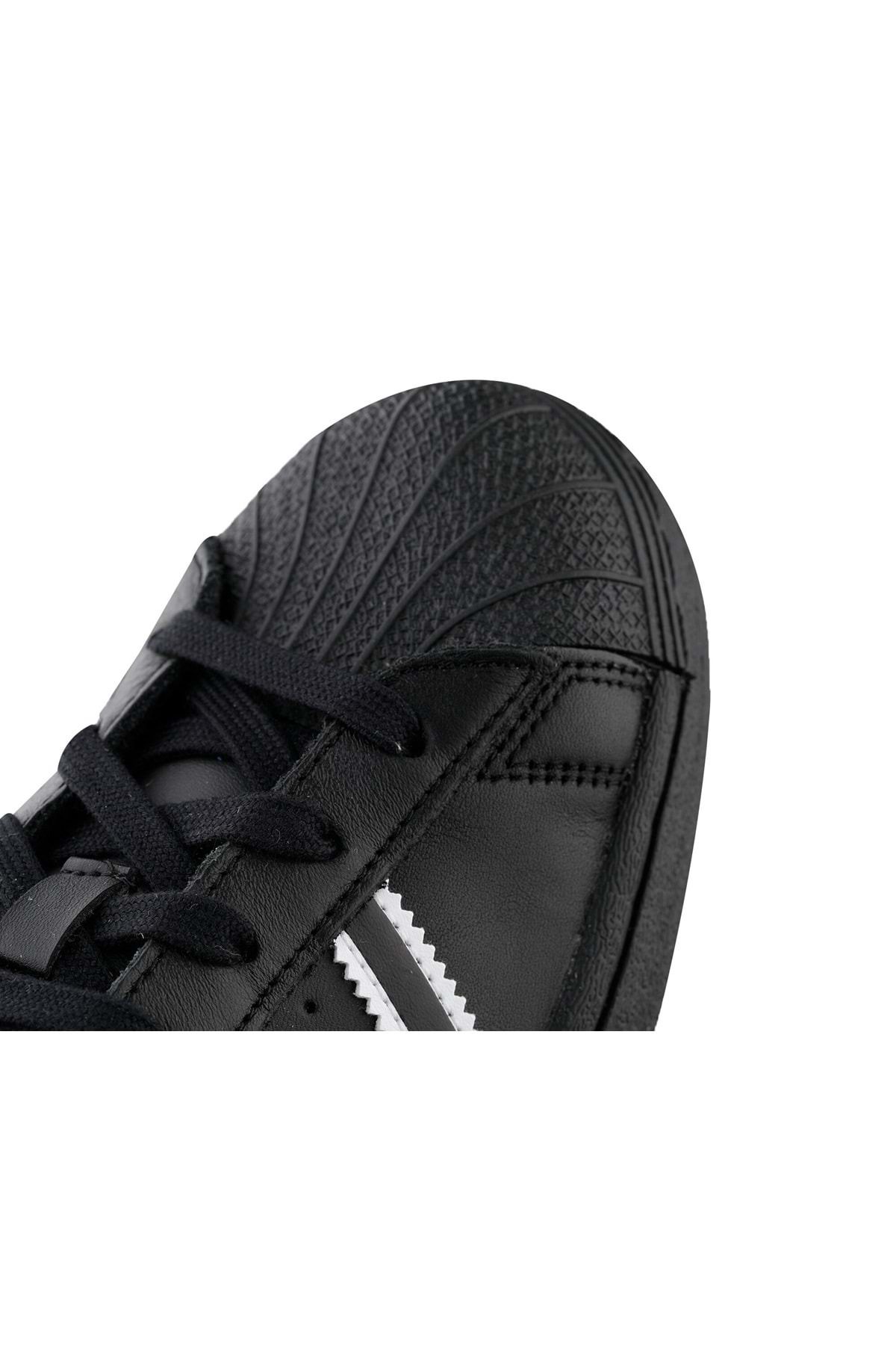 کفش پیاده روی سفید مردانه و زنانه Superstar J Foundation HQ9967 ورزشی Sport مشکی adidas