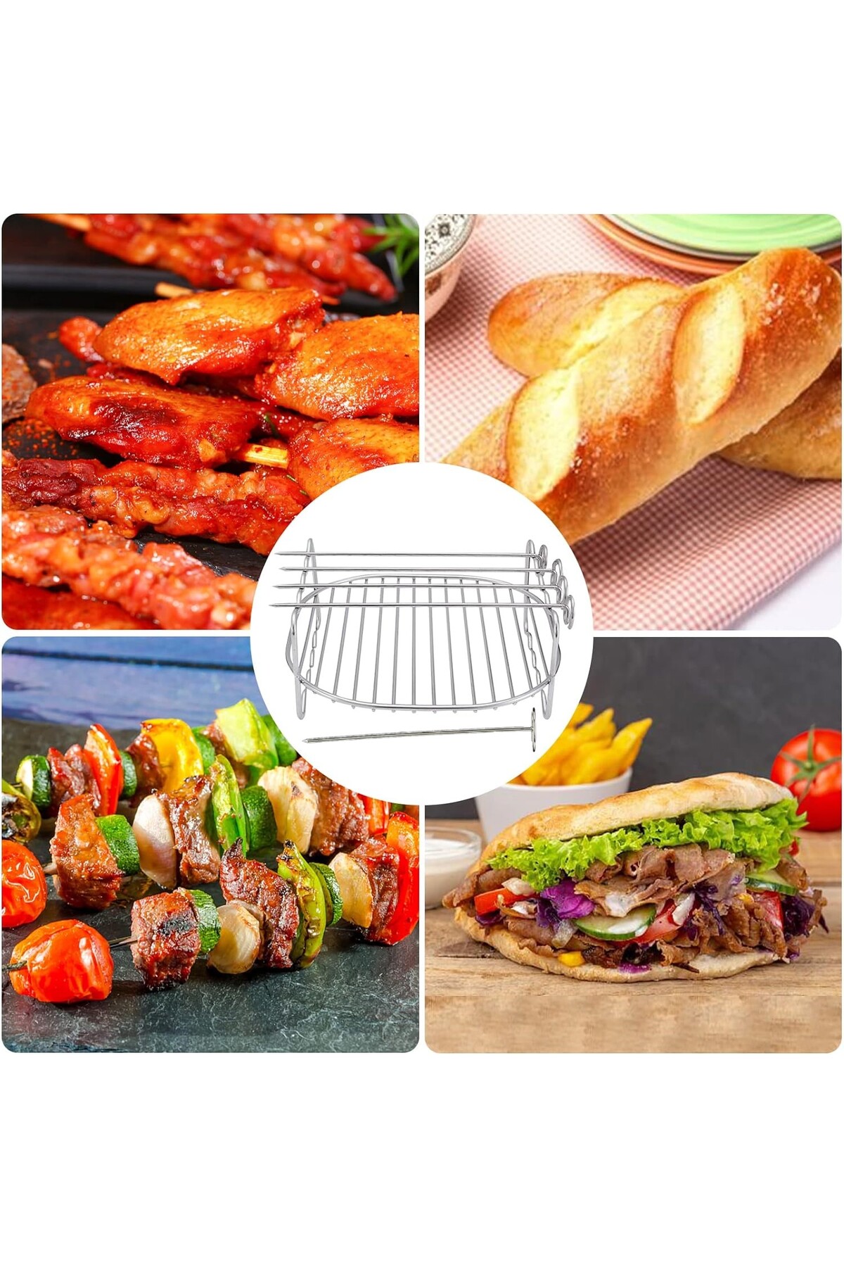 TEFAL EY801D Easy Fry & Grill & XXL 6.5 l Airfryer Uyumlu Izgara Teli Takımı 5