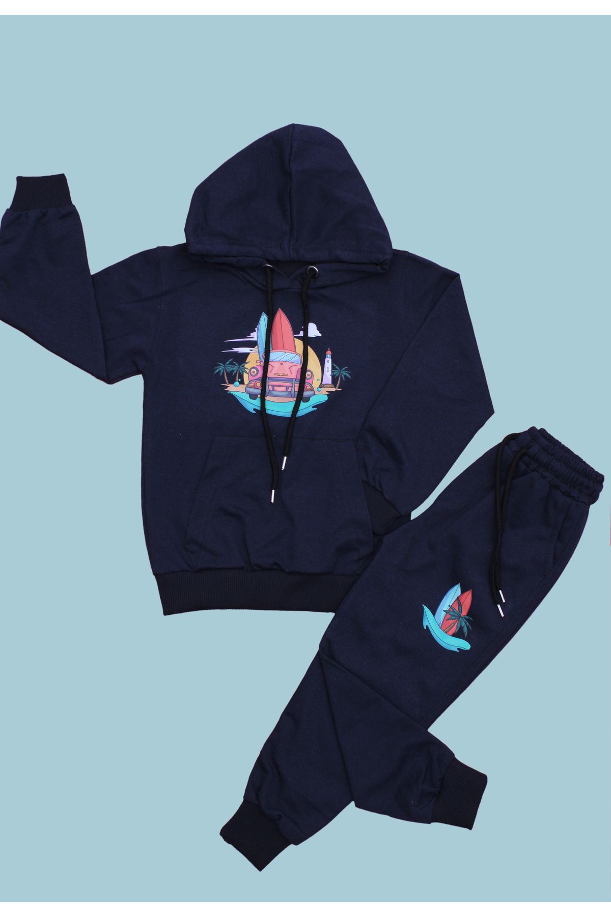 PAN O K DS BOYS HOODED TRACKSUIT WITH PRINT DETAIL Trendyol
