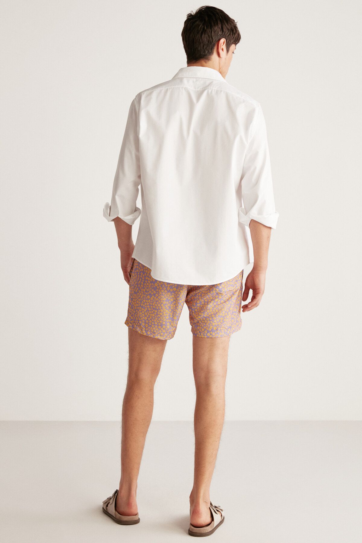 GRIMELANGE-Gefütterte Herren-Badeshorts aus wasserabweisendem Stoff mit 3 Taschen von Santos 5