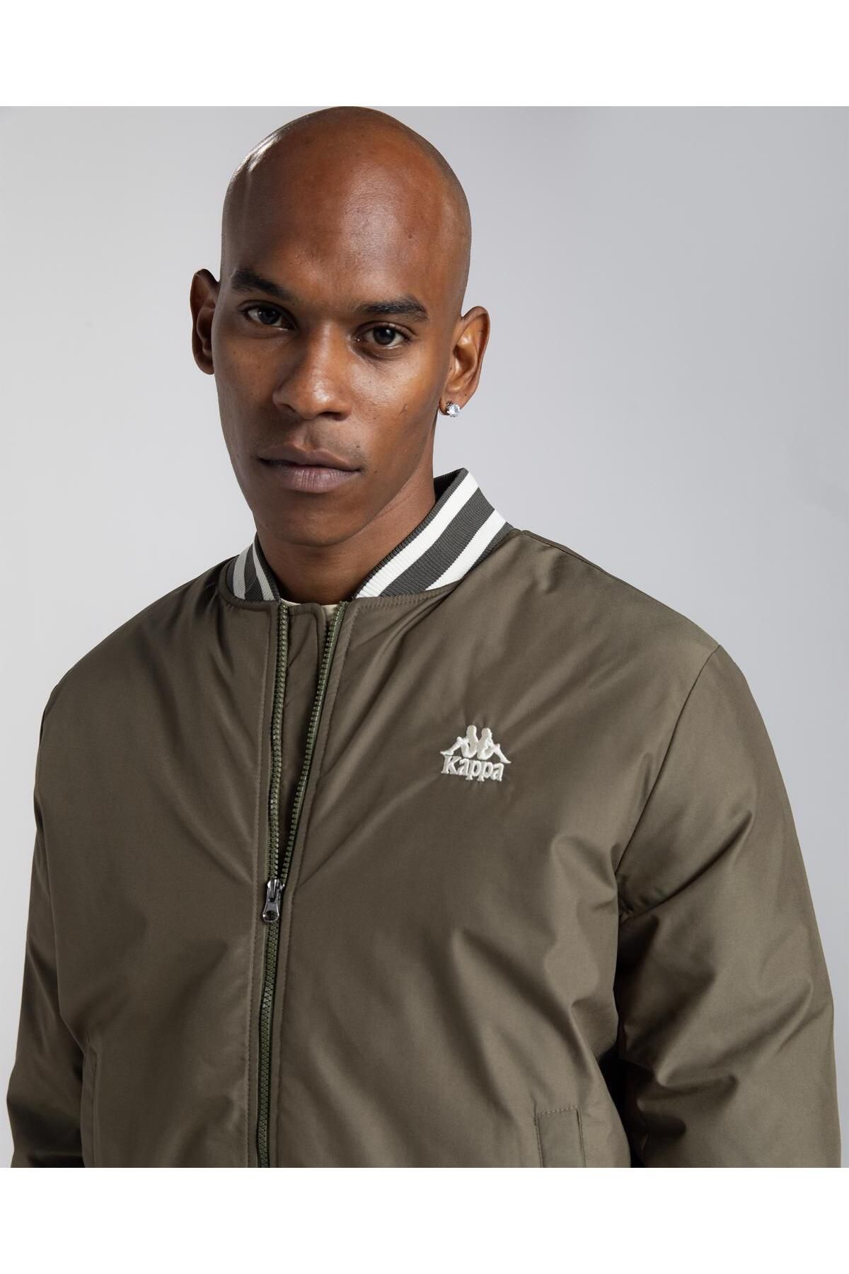 Kappa Authentic Gomin Men s Khaki Comfort Fit Coat Trendyol