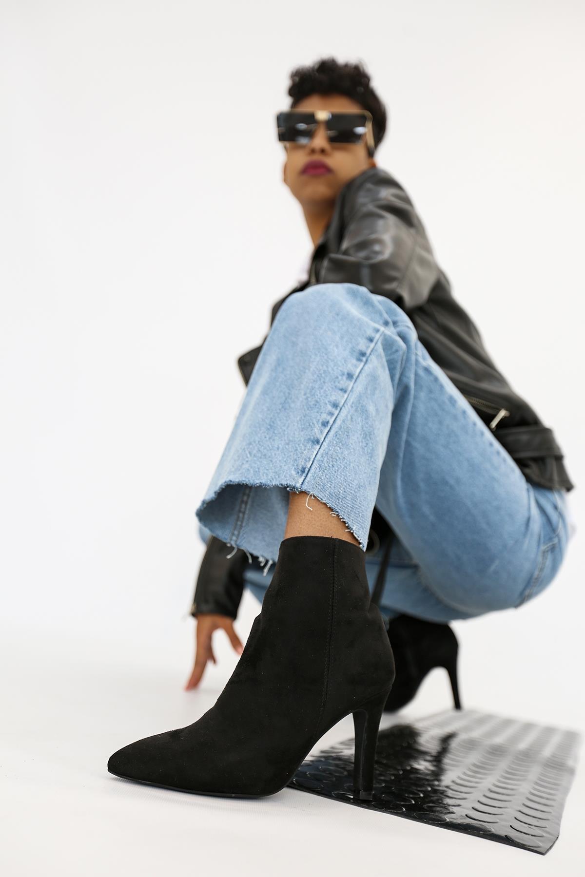 Stil Durağı Montero Model 8 Cm Topuklu Zara Model Bot Sıy.suet Fiyatı