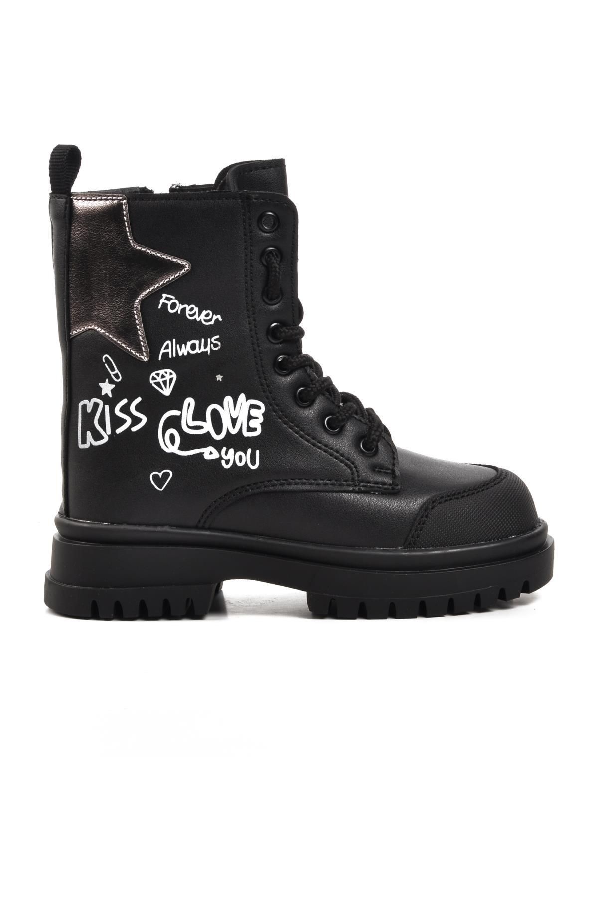 pepino Ankle Boots Black Flat