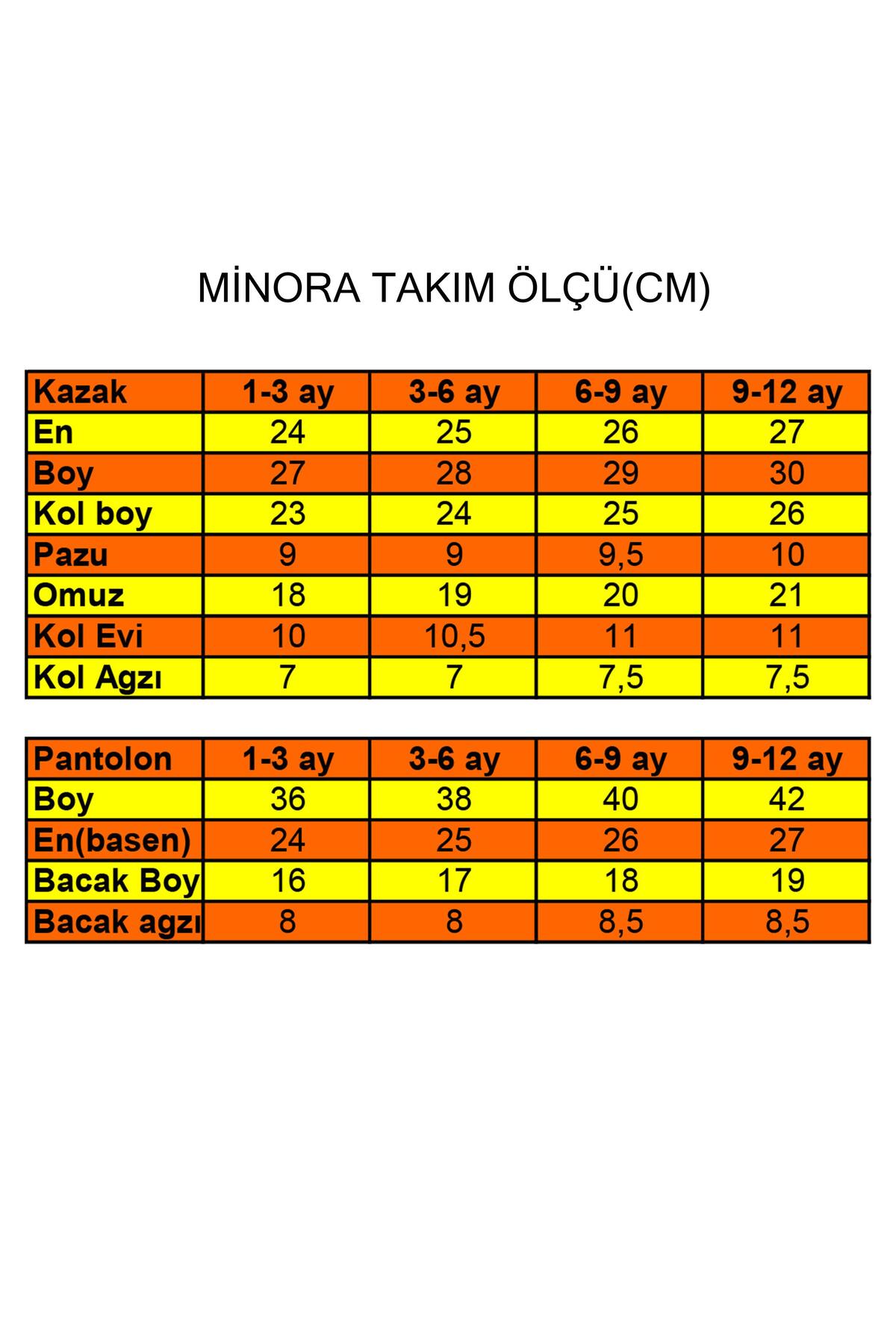 ست نوزادی پسرانه – دخترانه خاکستری Minora | 7602TKM اورجینال - تصویر 4
