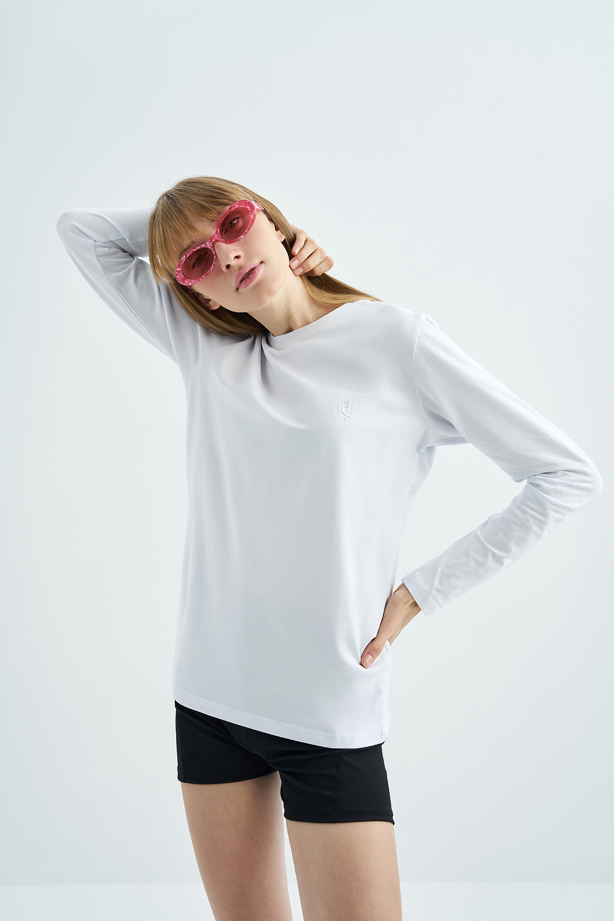 COLORDS Unisex Slim Fit Uzun Kol Tshırt