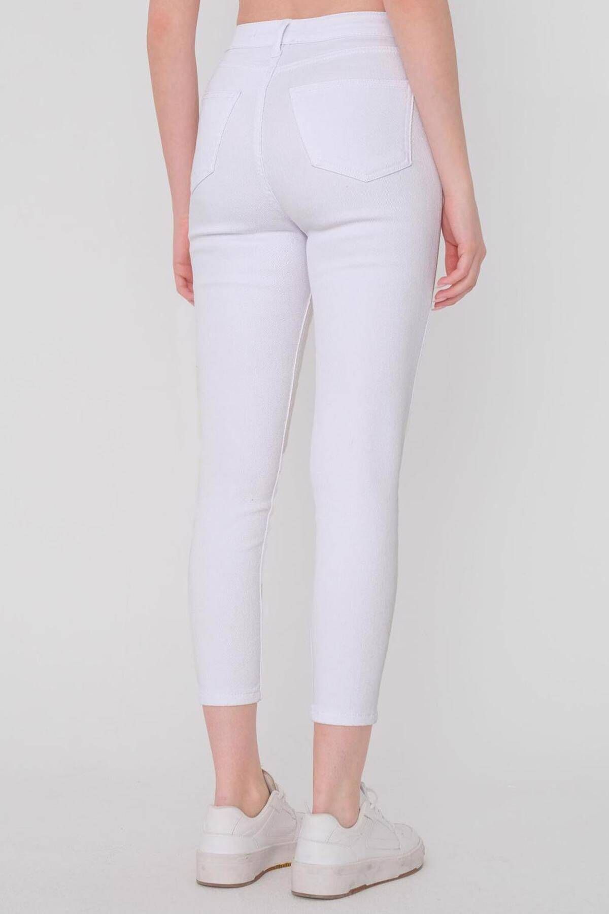 High waisted on sale white skinny pants