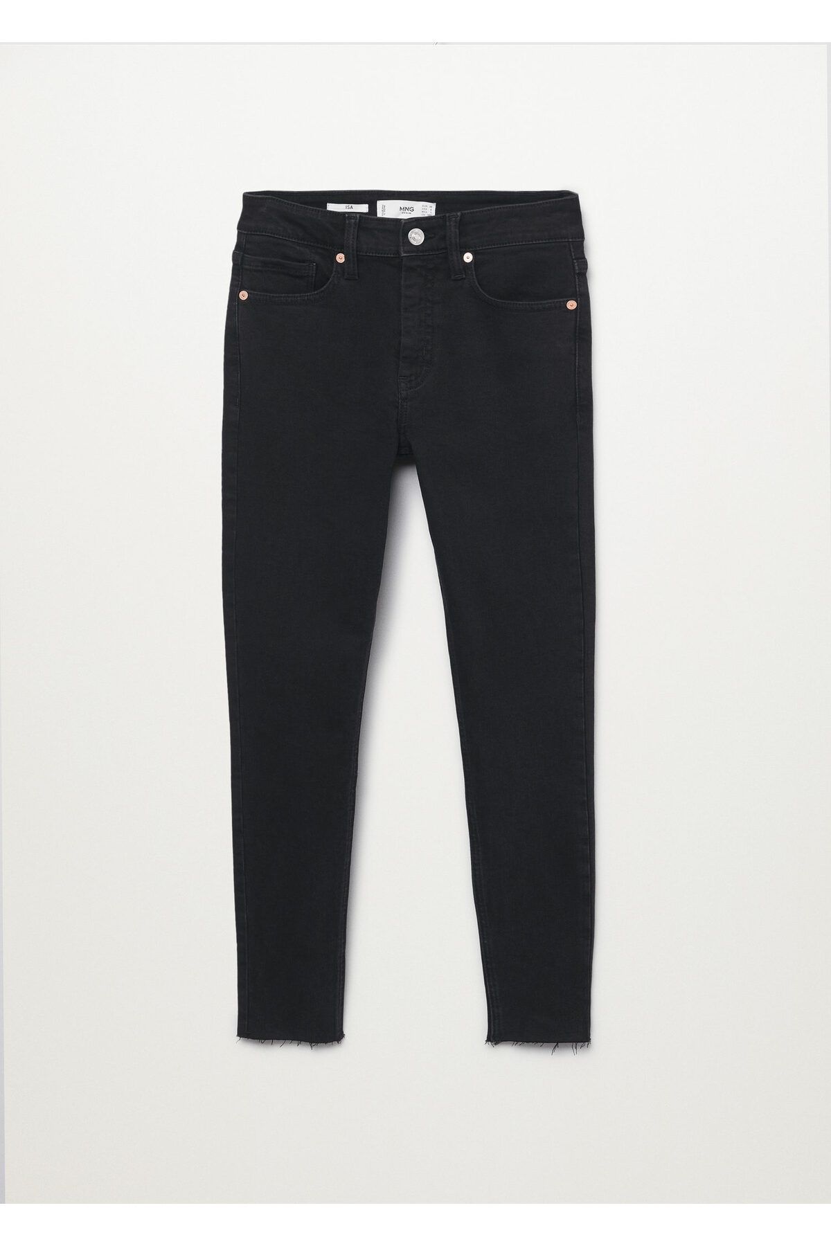 Kadın Siyah denim Kısa Paçalı Skinny Jean Pantolon