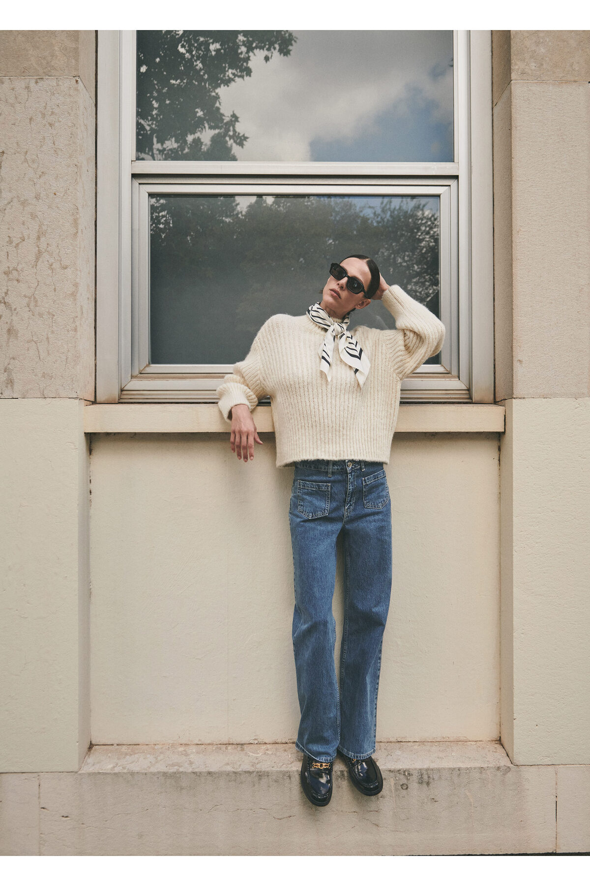 Cepli Wideleg Jean Pantolon
