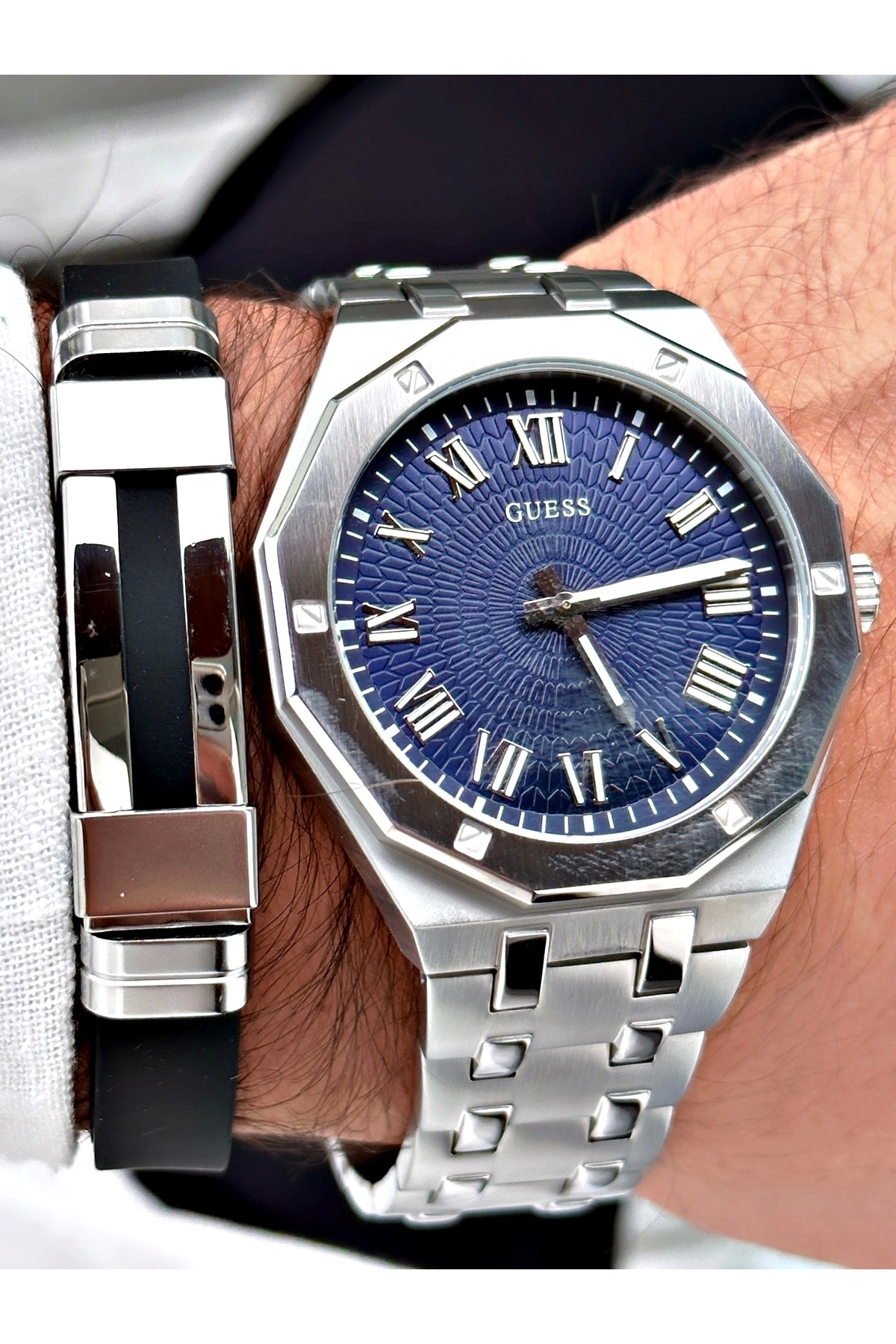 ساعت مردانه خاکستری گسGuess | P5115S2813 اورجینال - تصویر 4