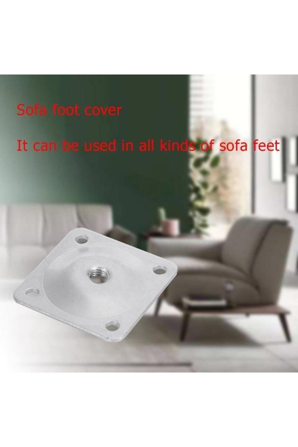 Depolife-Sofa Coffee Table Table Wooden Leg Connection Bracket 15 Degree Angled Metal Mounting Bracket 4 Pieces 6