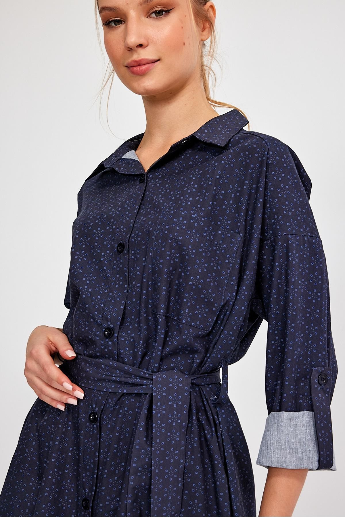 ALEXANDERGARDI-ALEXANDERGARDY ADJUSTABLE SLEEVES BIRTED SHIRT DRESS (B23-1403 00) 4