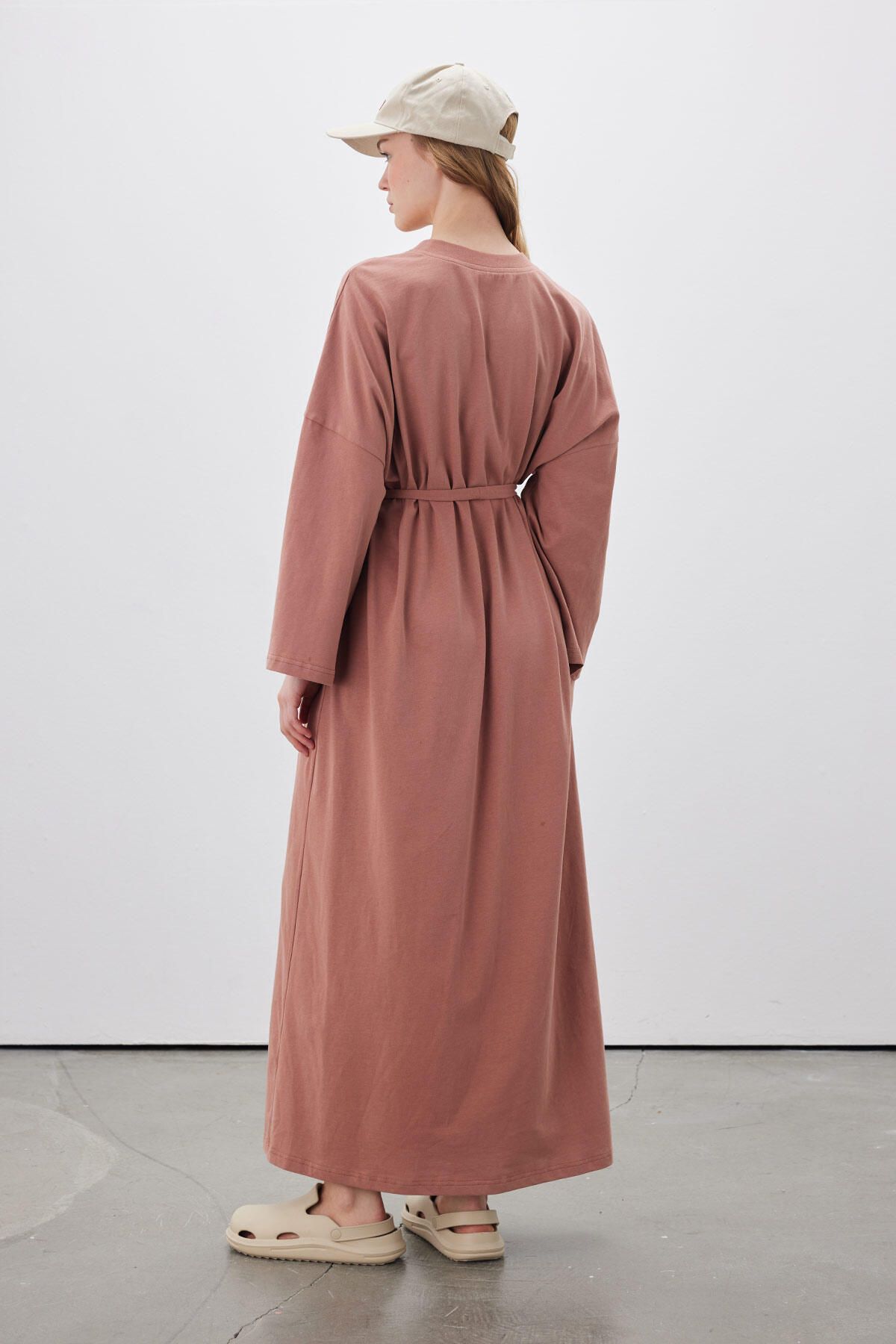 Manuka-Oversize Μακρύ Άνετο Φόρεμα Dusty Rose 5