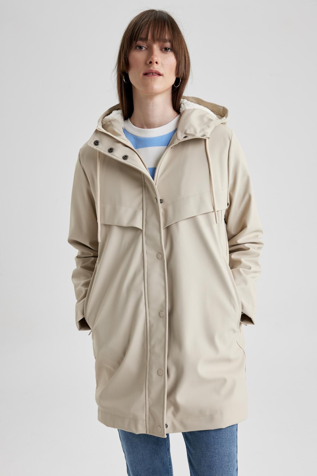 Hooded rain on sale coat