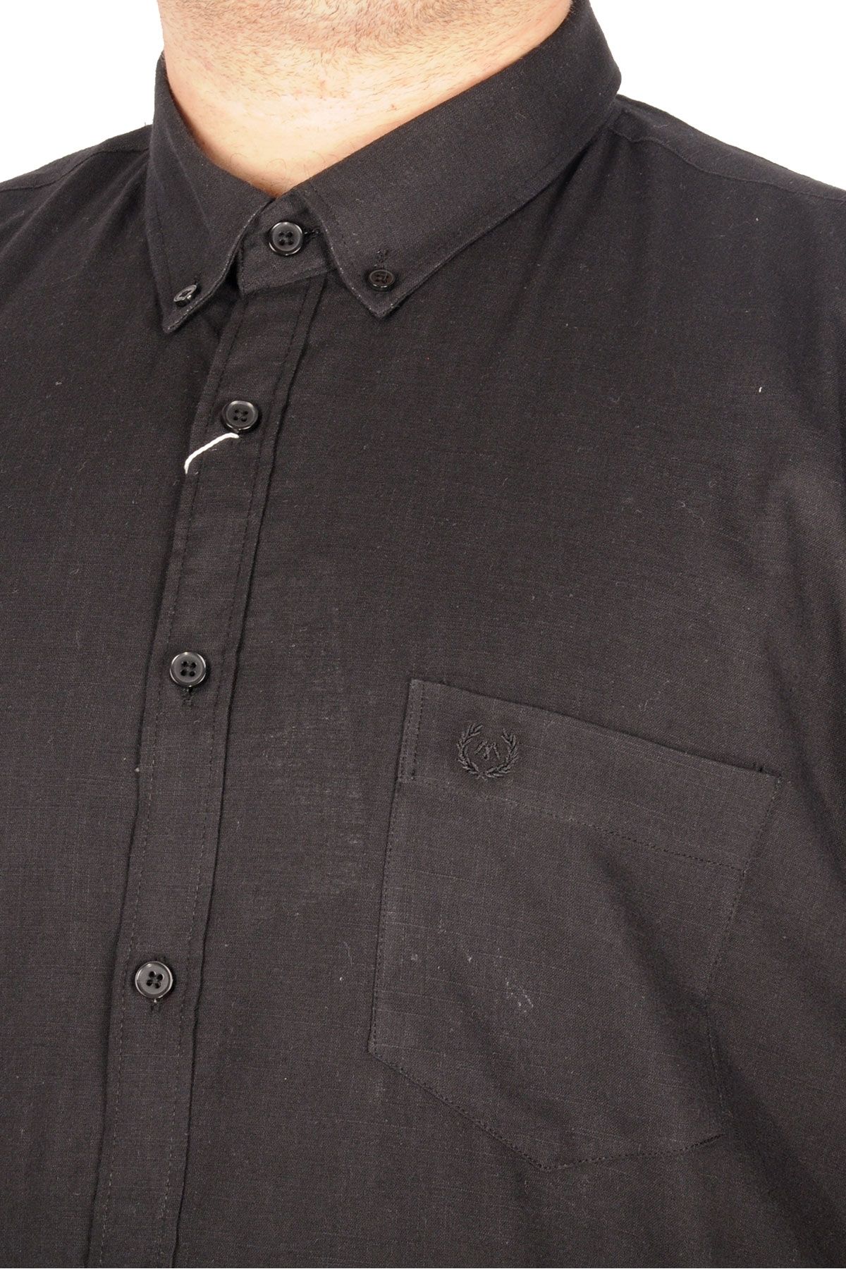 ModeXL-Mode Xl Plus Size Linen Lycra Shirt with Pockets 20389 3