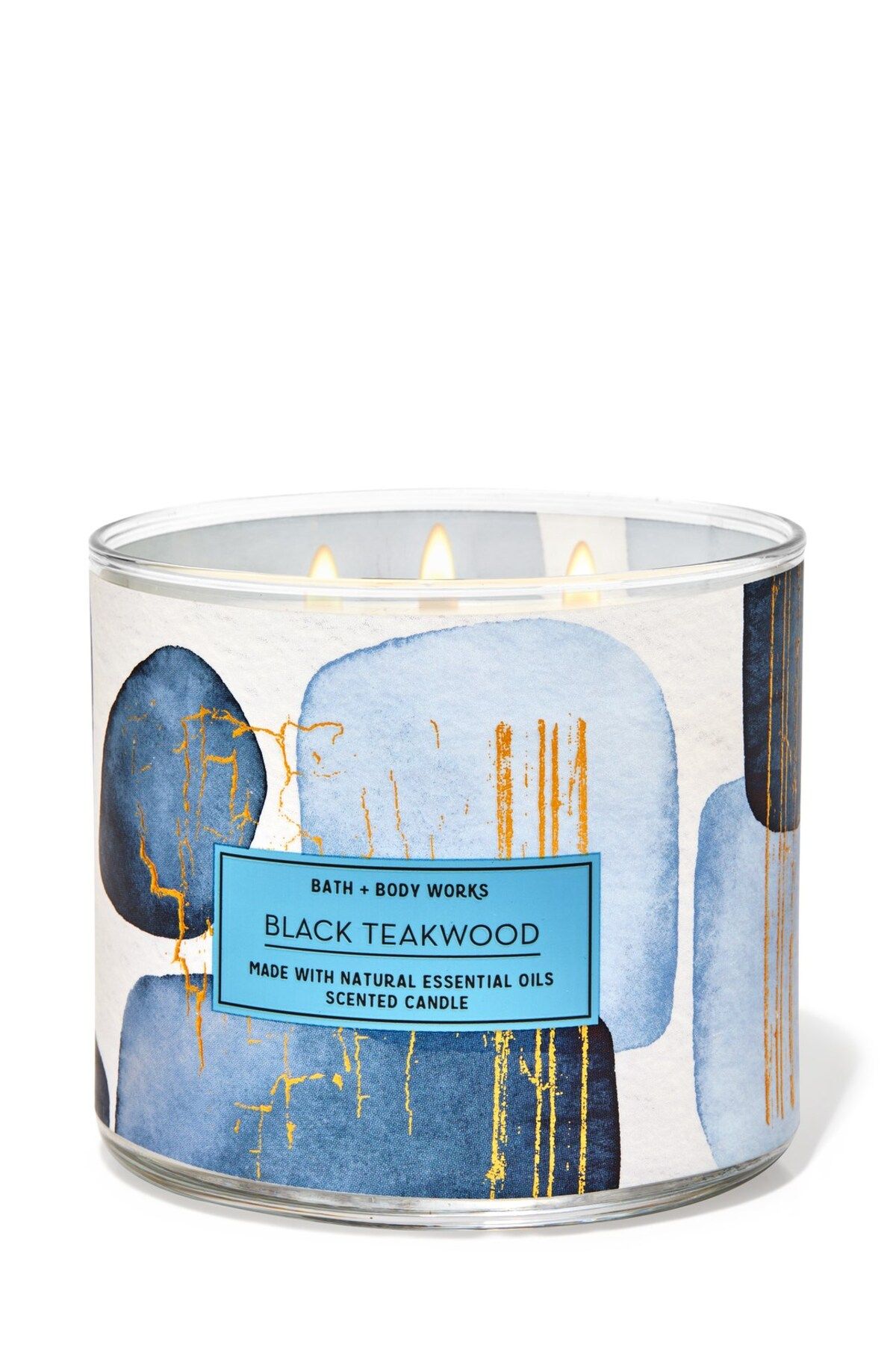 شمع و چراغ چند رنگ بزرگ چوب ساج سیاه Bath & Body Works Bath & Body Works