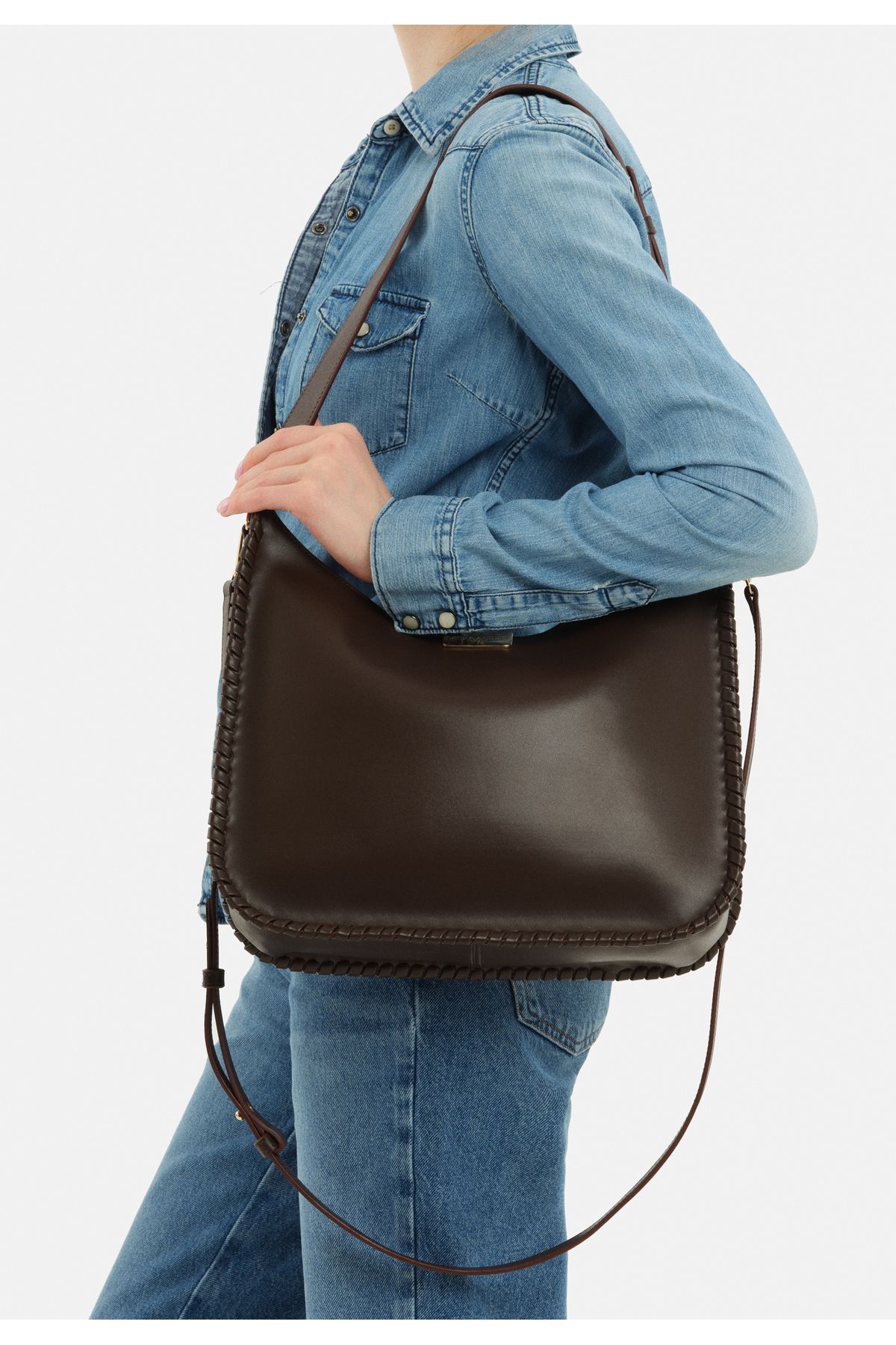 Dark brown bag sales