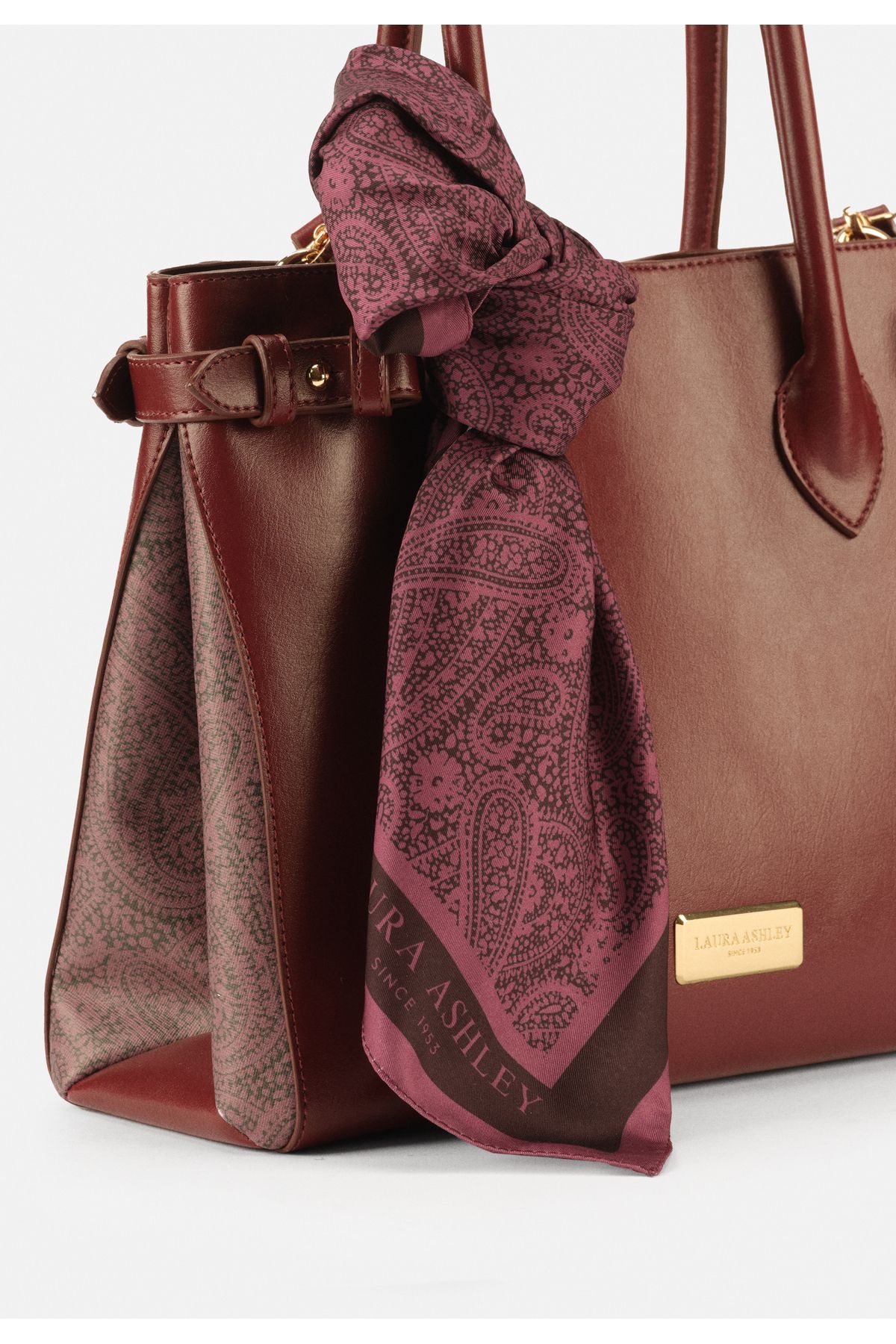 Laura Ashley Burgundy Large Size Shopping Bag